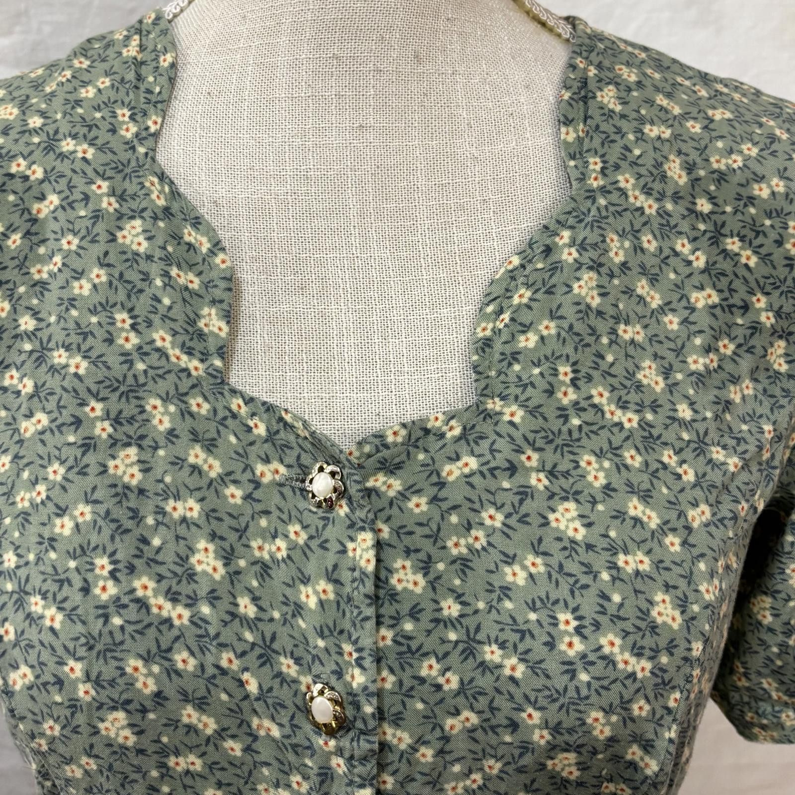 Other Vtg 90s Kathie Lee dainty floral scalloped mini dress sz 4 Size S / US 4 / IT 40 - 2 Thumbnail