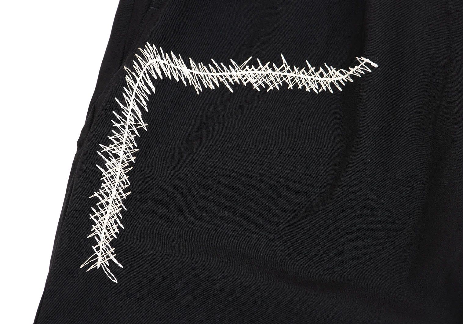 Yohji Yamamoto Yohji Yamamoto Wool Gabardine Embroidered Pants Size US 30 / EU 46 - 7 Thumbnail