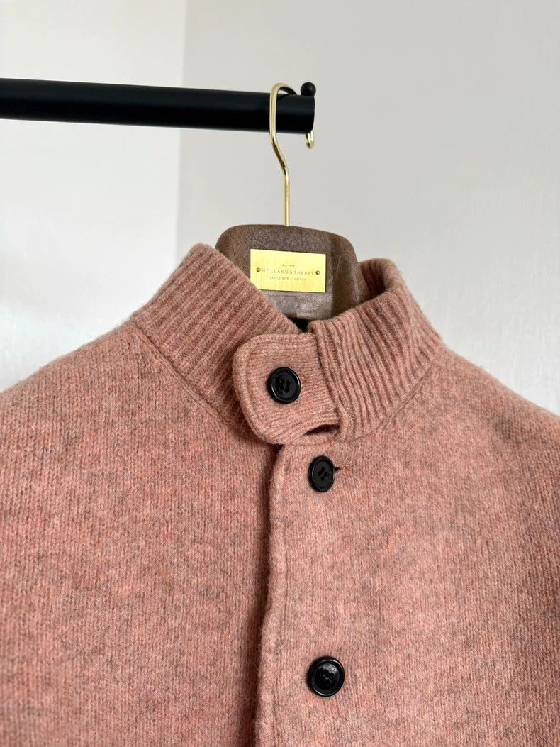 Y's Y's Flesh pink pure wool mid-neck sweater jacket Size US M / EU 48-50 / 2 - 8 Thumbnail