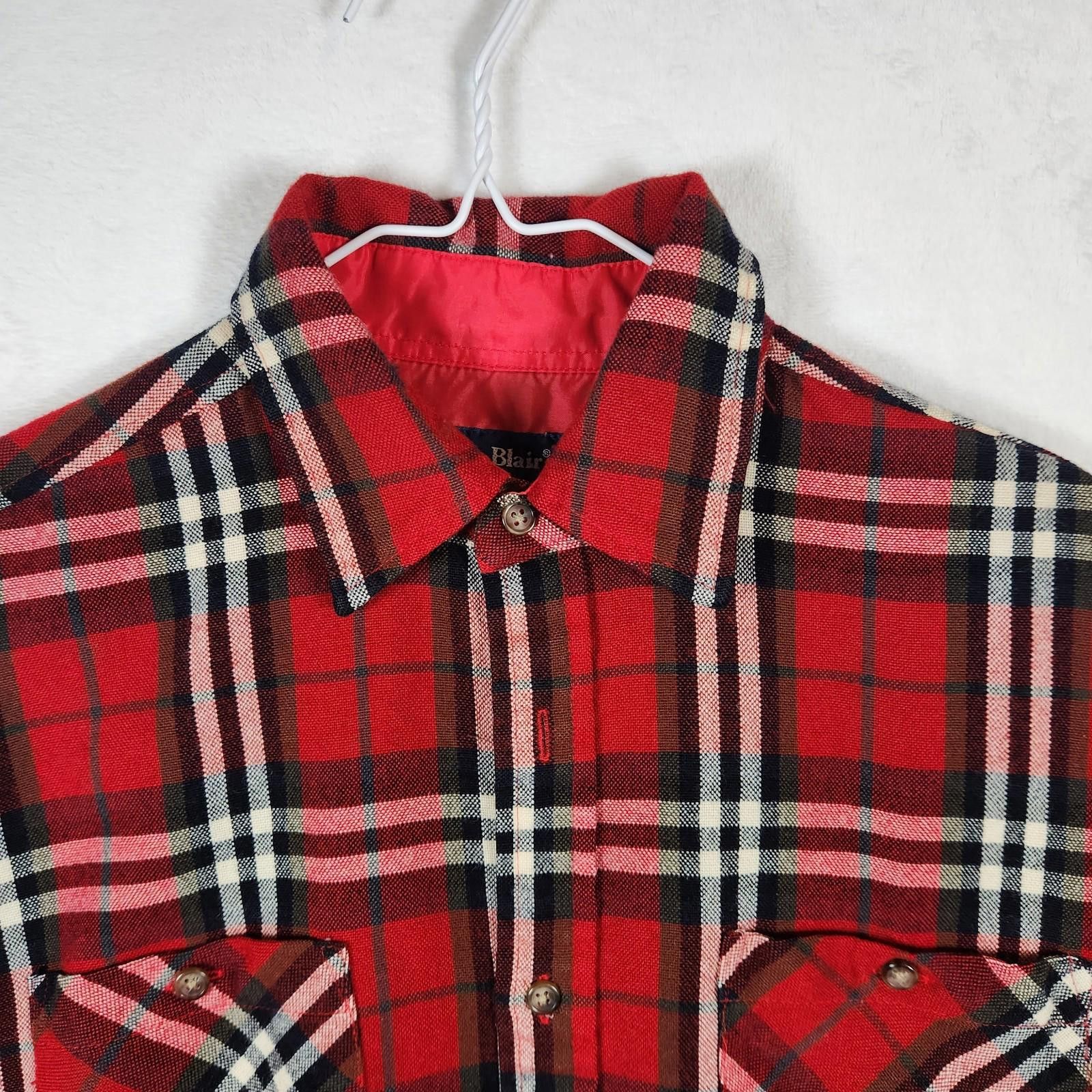 Blair Vintage John Blair Red Plaid Flannel Shirt Size Medium Size US M / EU 48-50 / 2 - 4 Thumbnail