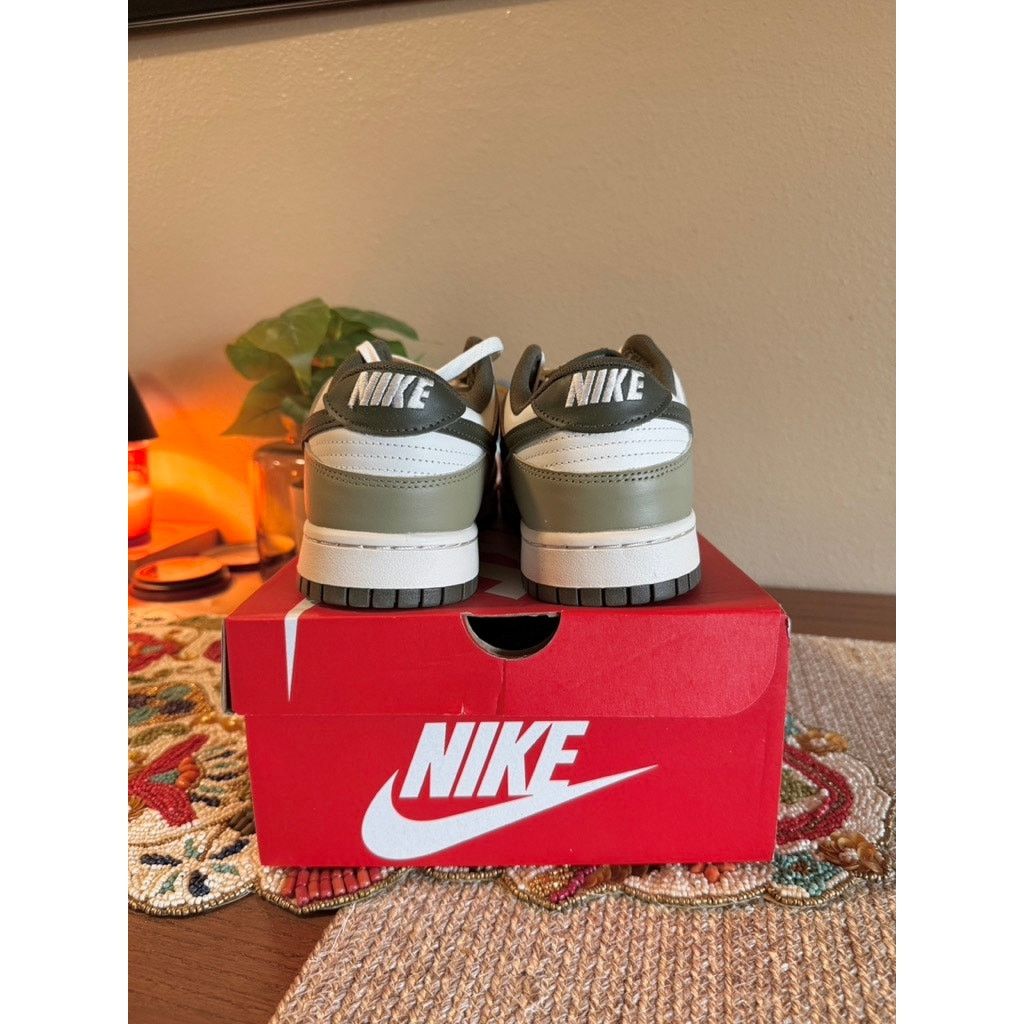 Nike Nike Dunk Low Rough Neutral Olive Green Cargo Khaki White Size US 13 / EU 46 - 4 Thumbnail