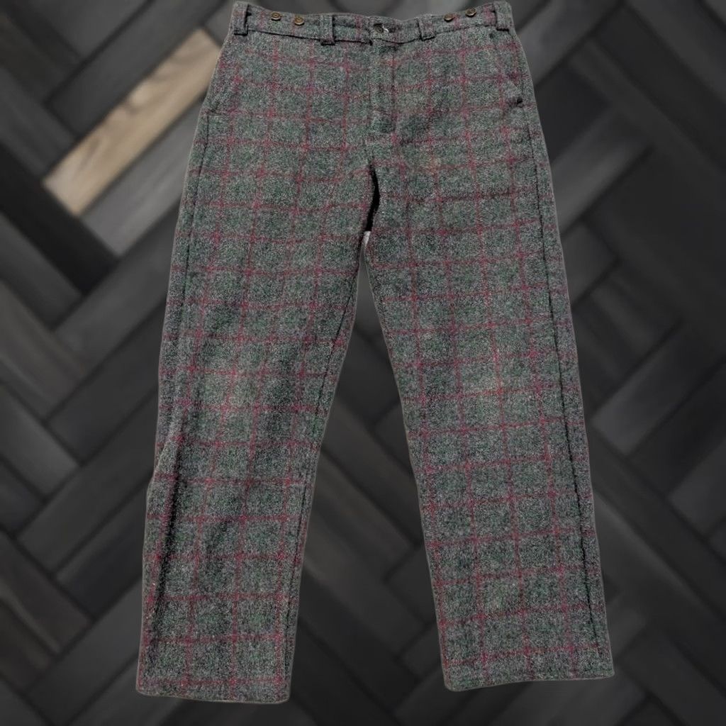 Vintage VINTAGE CODET Canada Made WOOL Pants 36x30 Gray Striped Windowpane Mens Wool Pants Canada Made Hunting Gray Wool Striped Windowpane 90s Mens Size US 36 / EU 52 - 1 Thumbnail