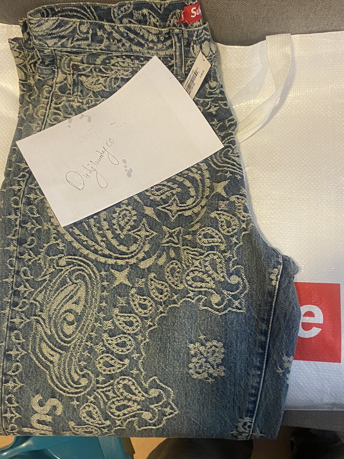 Supreme Supreme Bandana Jacquard Denim Pants Size US 32 / EU 48 - 7 Thumbnail