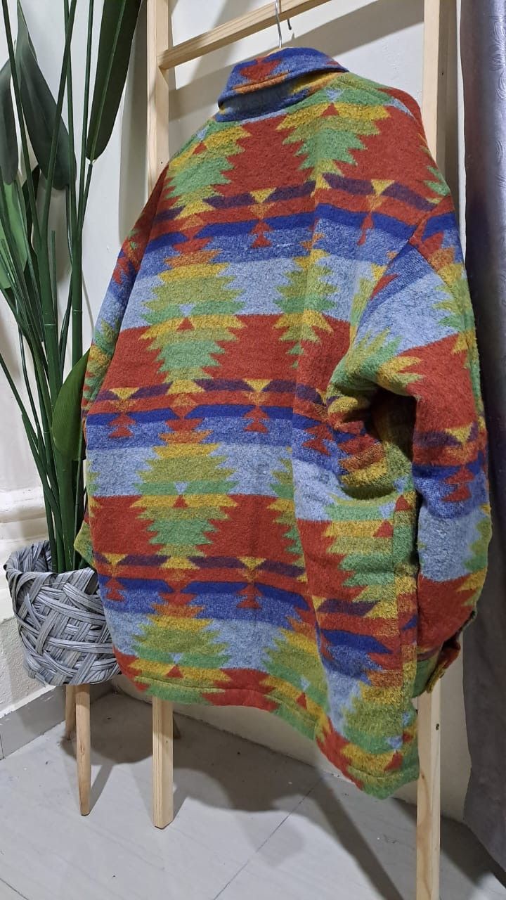 Vintage RARE ! Vintage 90s Navajo wool Jacket Size US XXL / EU 58 / 5 - 7 Thumbnail