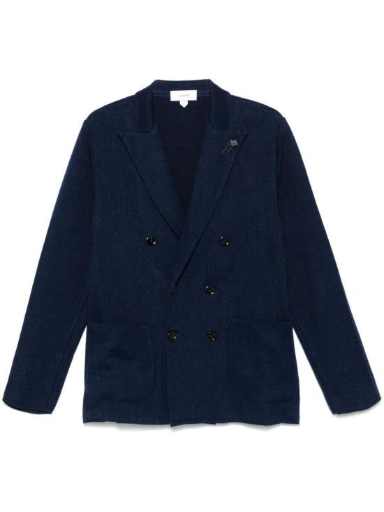 Lardini LARDINI Men Jacket ESLJM57 ES64005850 Blue Size US L / EU 52-54 / 3 - 1 Thumbnail