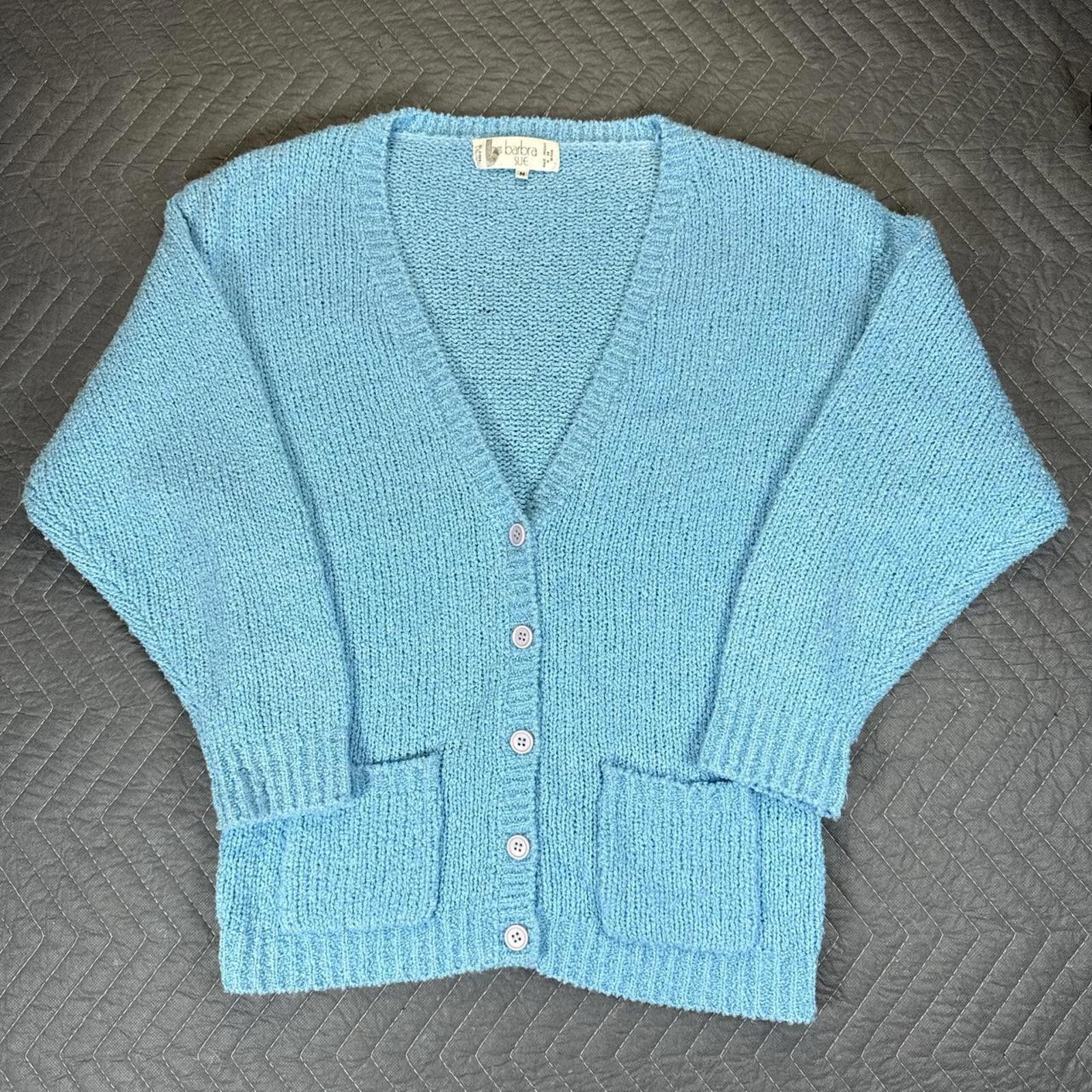 Other Vintage knit cardigan in a soft blue tone. Size M / US 6-8 / IT 42-44 - 1 Thumbnail