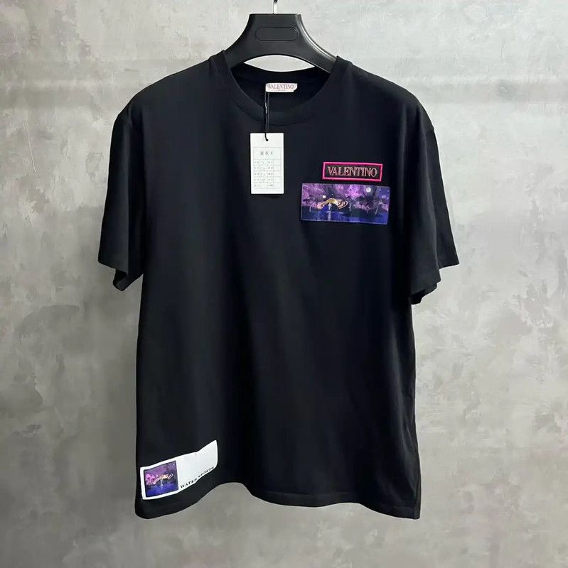 Valentino Valentino Black Cotton T-Shirt for Women 0089 Size S / US 4 / IT 40 - 1 Thumbnail