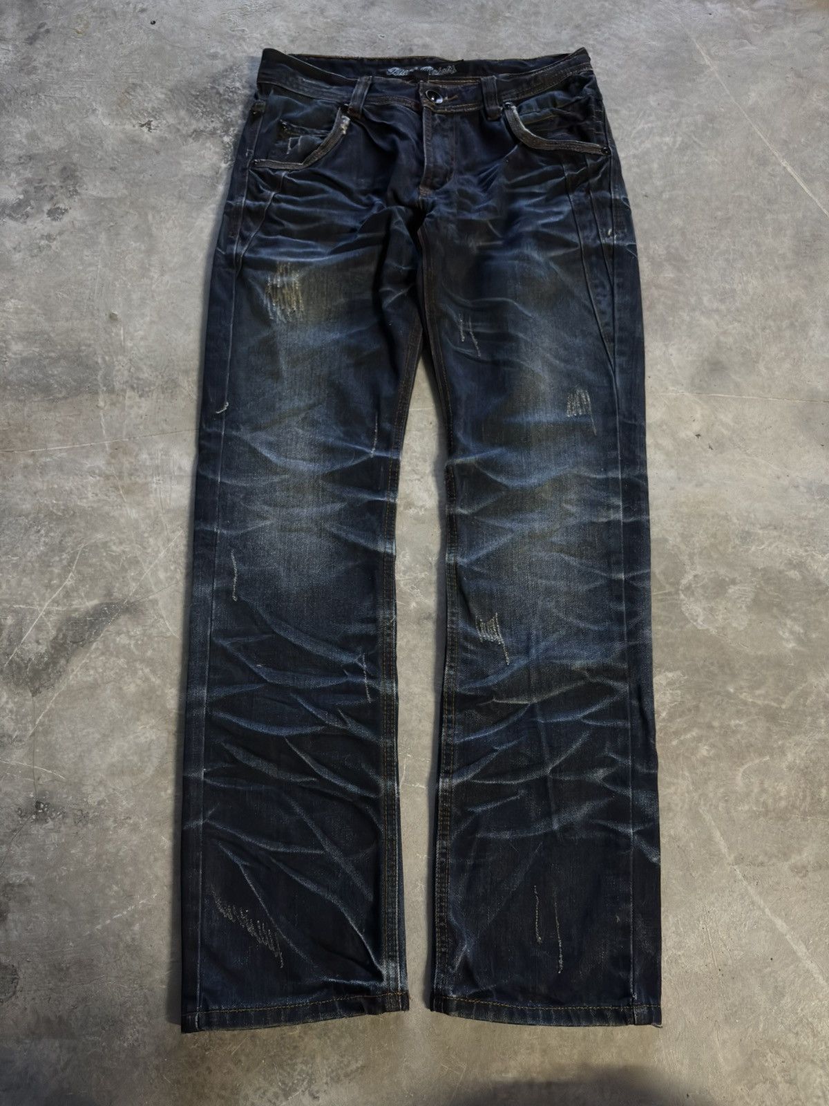 Tornado Mart BLACK REBEL distressed japanese punk whiskered washed grunge Size US 30 / EU 46 - 1 Thumbnail