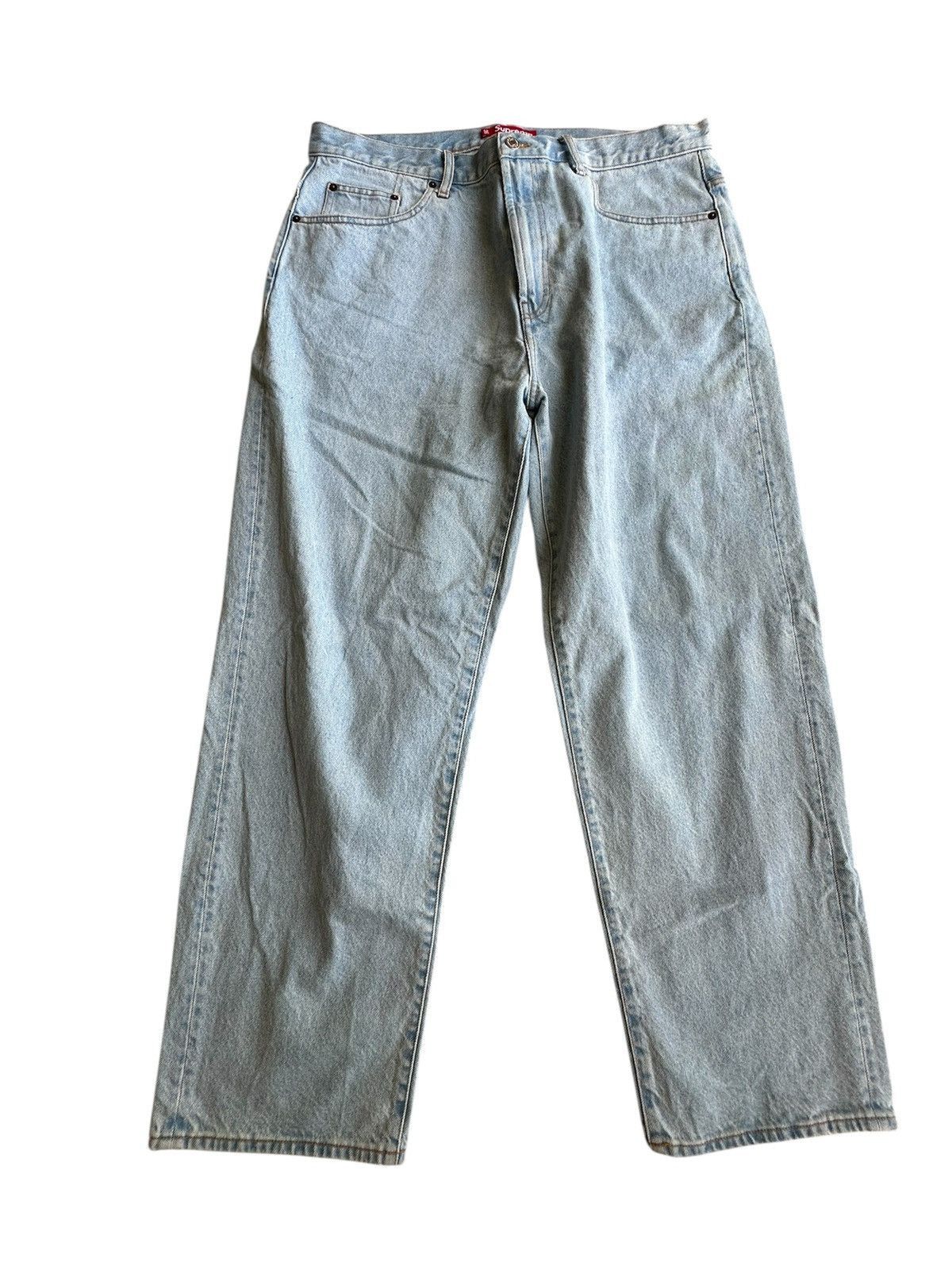 Supreme Supreme Baggy Jean Light Washed Indigo Blue Denim