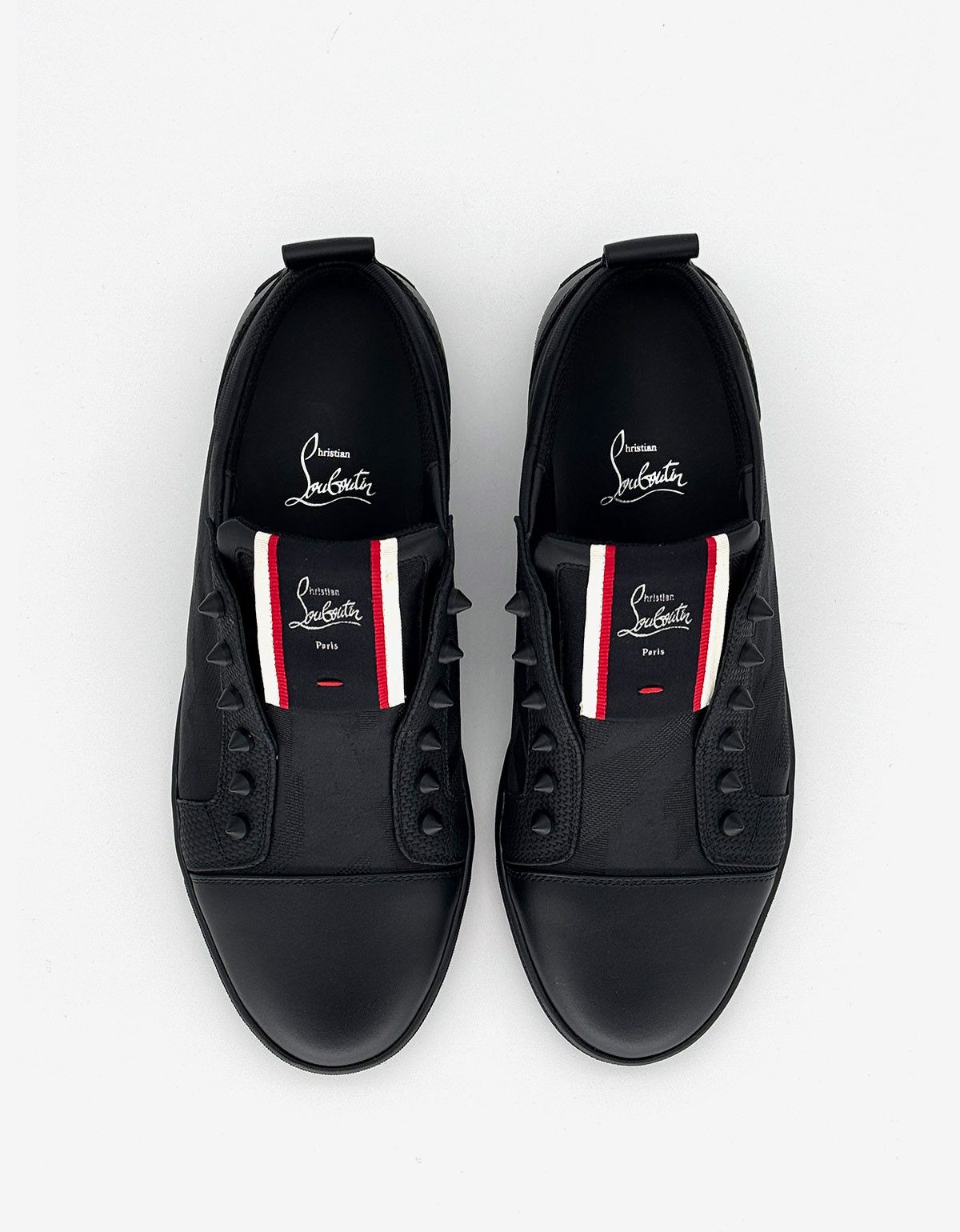 Christian Louboutin F.A.V Fique A Vontade Germoetric Black Trainers Size US 10 / EU 43 - 5 Thumbnail