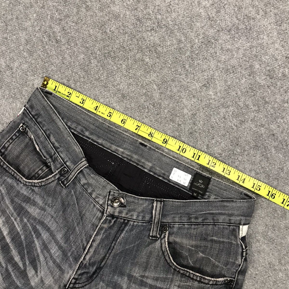 If Six Was Nine × Japanese Brand SEMANTICDESIGN RIPPED DISTRESSED BLACK FADED DENIM PANTS Size US 30 / EU 46 - 16 Thumbnail