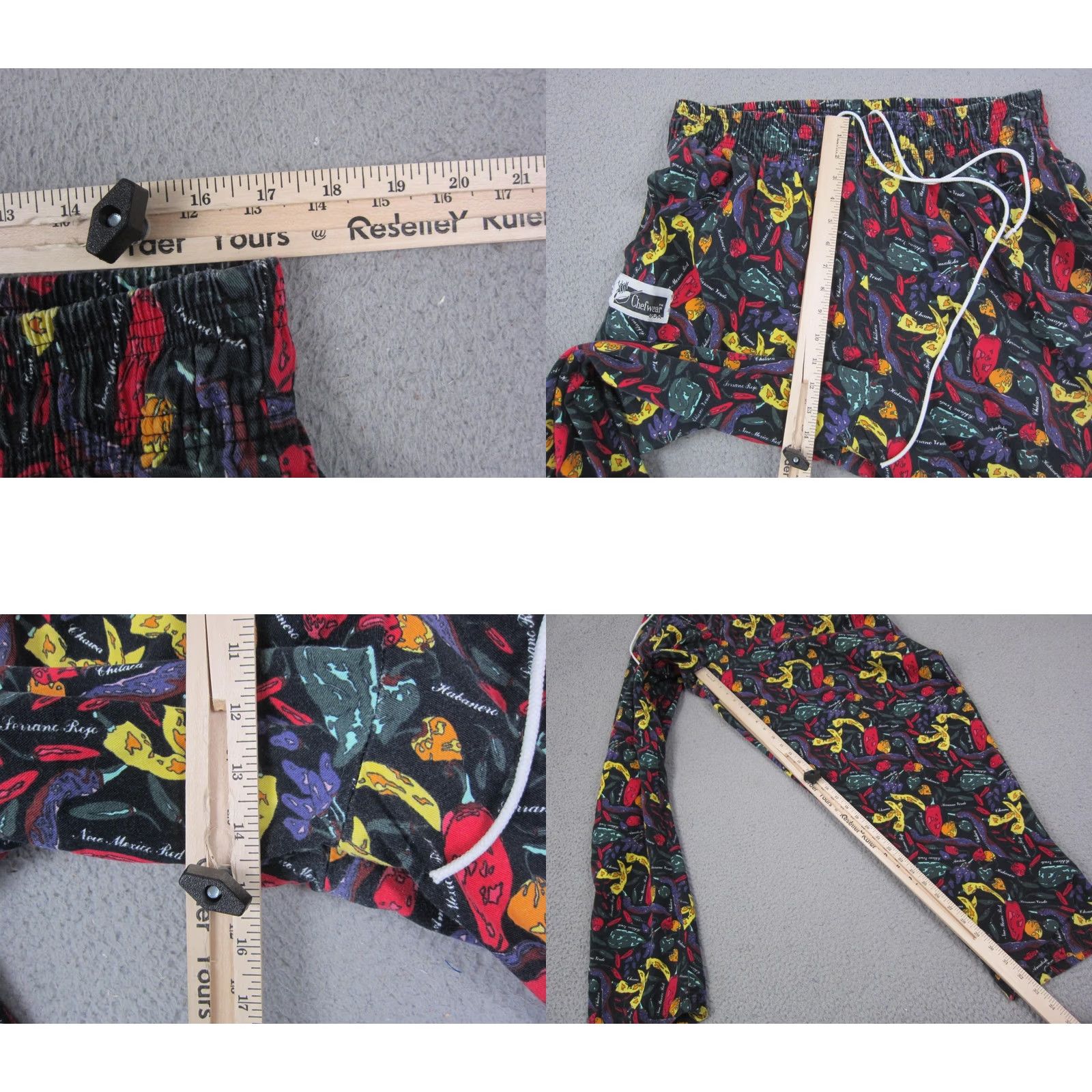 Vintage VINTAGE Chefwear Pants Mens XL Black Chili Pepper Baggy USA Size US 36 / EU 52 - 8 Thumbnail