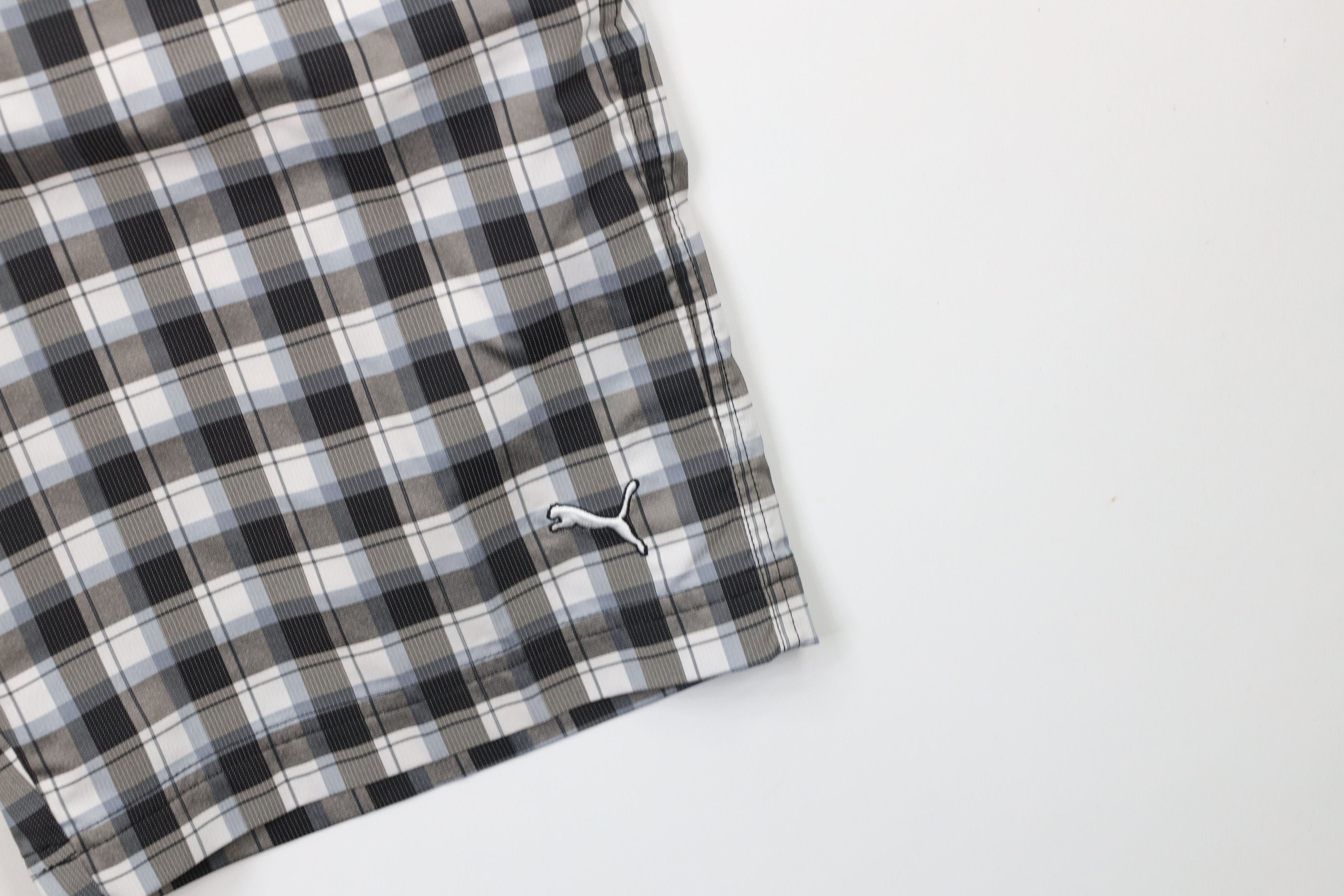 Puma × Vintage Puma Golf Cell Fowler Stretch Golfing Chino Shorts Plaid Size US 30 / EU 46 - 5 Thumbnail