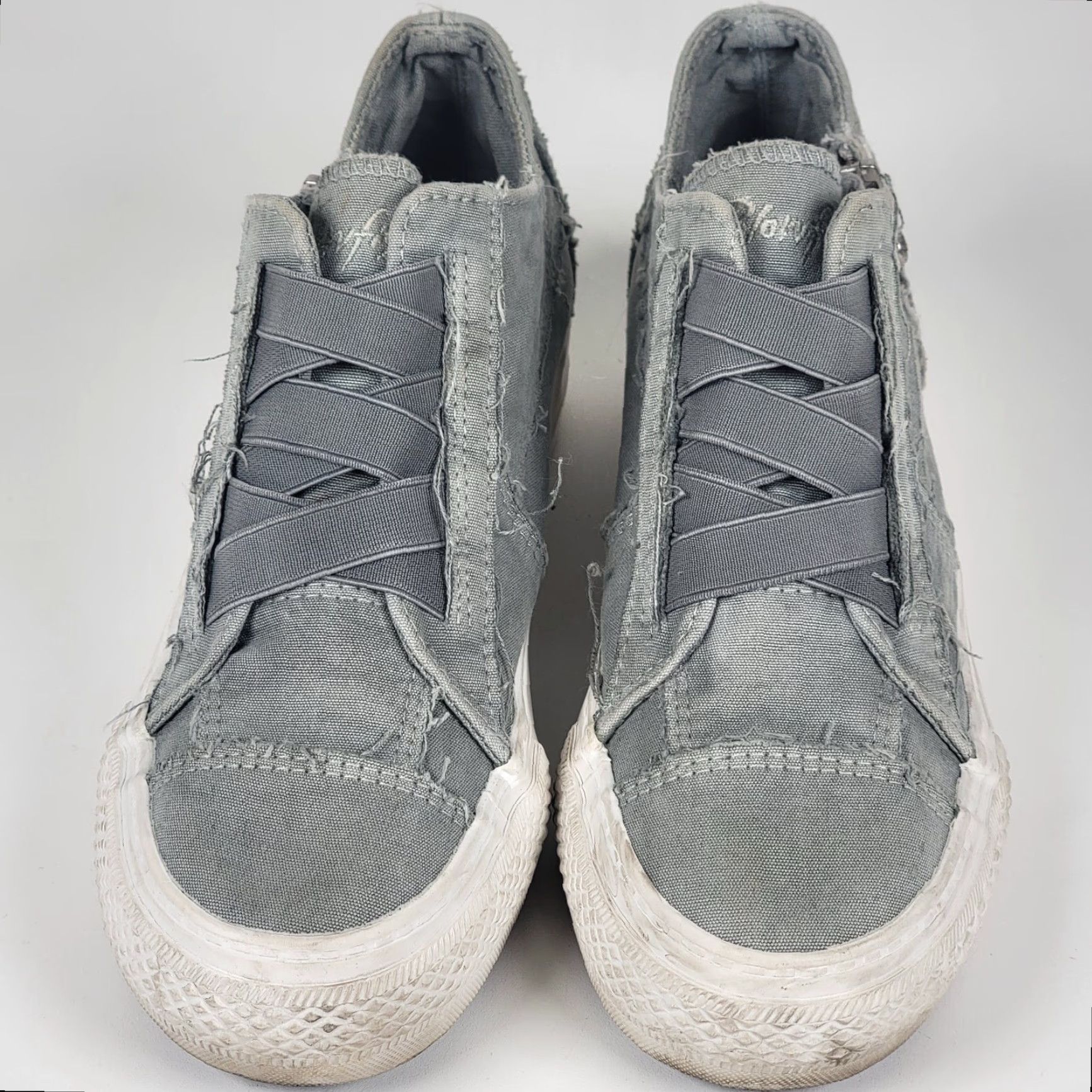 Vintage Blowfish Malibu Mamba Womens 8 M Gray Canvas Mid Top Sneakers Shoes Size M / US 6-8 / IT 42-44 - 2 Thumbnail