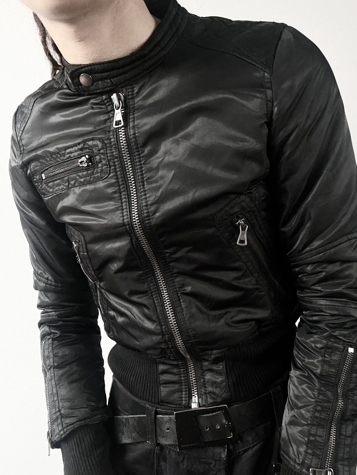 If Six Was Nine G.O.A Avant-Garde Crop Bomber Jacket Size US M / EU 48-50 / 2 - 2 Thumbnail