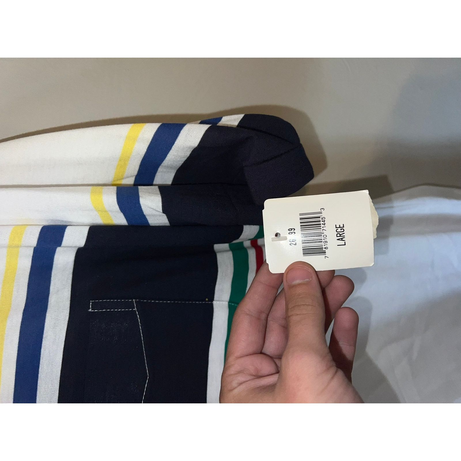 Van Heusen NWT Van Heusen Classic White Striped Polo Shirt VTG L Large Size US L / EU 52-54 / 3 - 5 Thumbnail