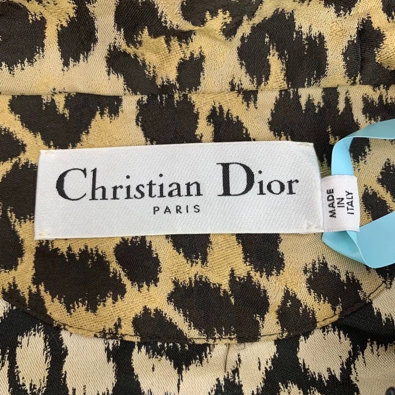 Dior Dior Brown leopard-print hooded drawstring half-zipper long Size US S / EU 44-46 / 1 - 6 Thumbnail