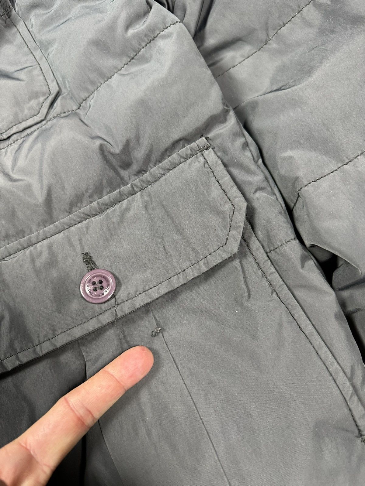 Woolrich Woolen Mills Woolrich John Rich & Bros Grey Puffer Down Jacket Fur Size US M / EU 48-50 / 2 - 3 Thumbnail