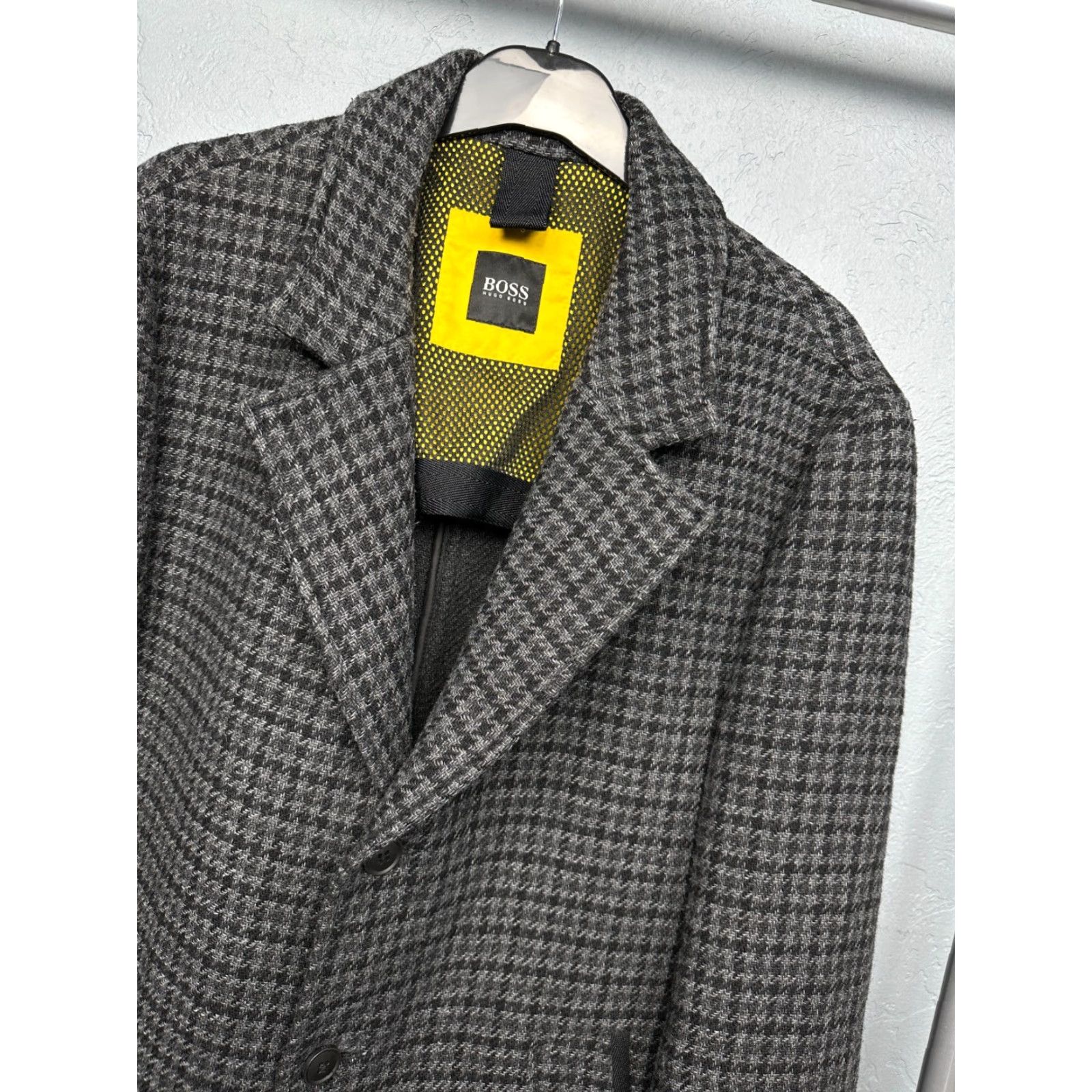 Hugo Boss HUGO BOSS Mens Wool Coat Jacket L 54 Multicolor Wool Overcoat Jackets Mens Size US L / EU 52-54 / 3 - 2 Thumbnail