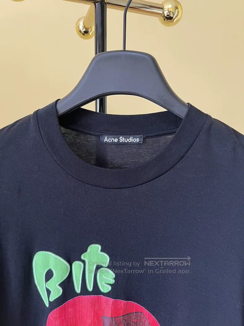 Acne Studios Acne Studios Black hamburger short-sleeve T-shirt Size US XXS / EU 40 - 2 Thumbnail