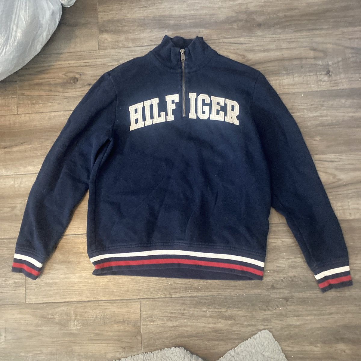 Tommy Hilfiger Tommy Himfiger Navy Quarter Zip Size US S / EU 44-46 / 1 - 1 Thumbnail