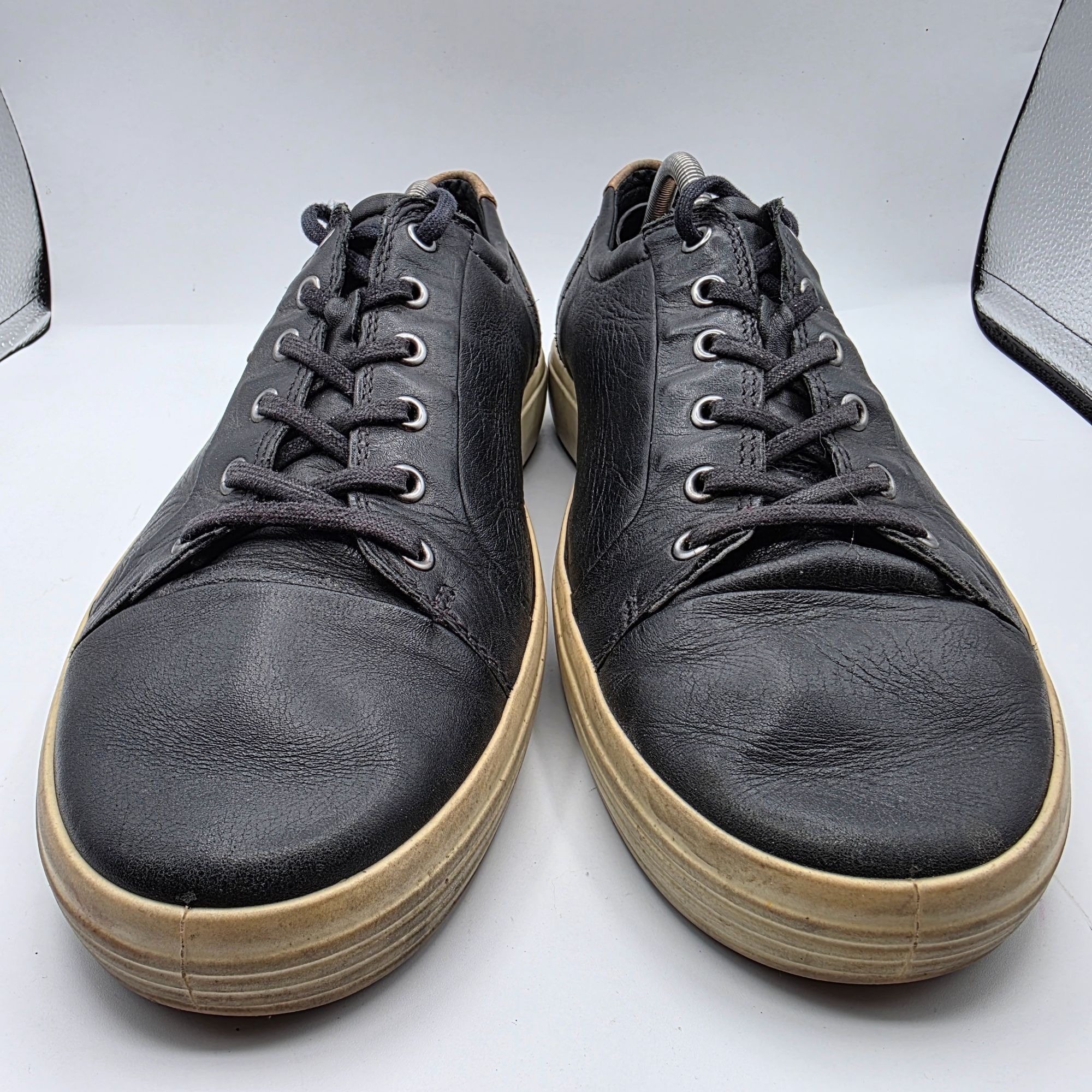 Ecco ECCO Soft 7 Mens Size 13 Black Leather Lace Up Shoes Walking Size US 13 / EU 46 - 2 Thumbnail