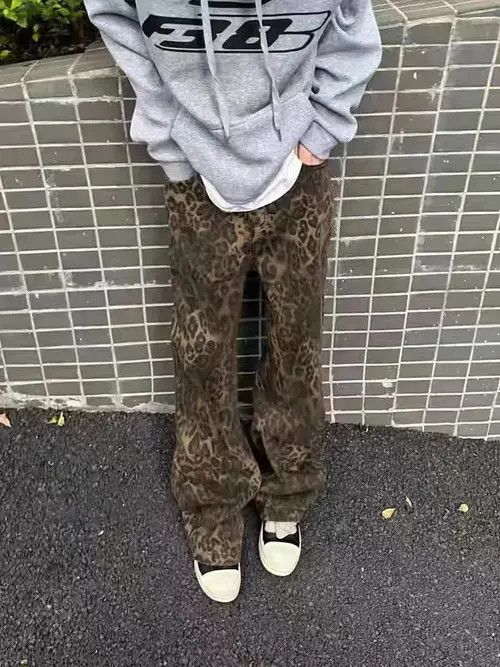 Jean Everything Vintage Brown Leopard Bootcut Jeans Size US 28 / EU 44 - 2 Thumbnail