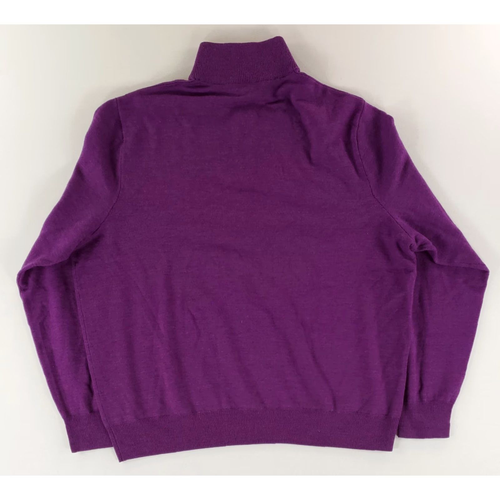 Polo Ralph Lauren Polo Ralph Lauren Polo Golf Sweater Merino Wool Purple 1/4 Zip Long Sleeve Mens XL Size US XL / EU 56 / 4 - 4 Thumbnail