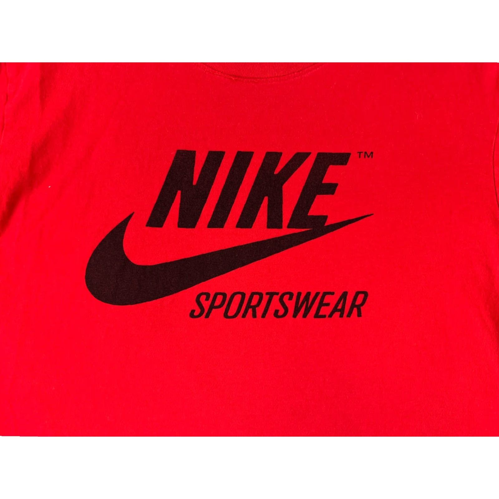 Nike Nike Shirt Mens Large Red Short Sleeve Swoosh Crew Neck Cotton Blend Athletic Size US L / EU 52-54 / 3 - 3 Thumbnail