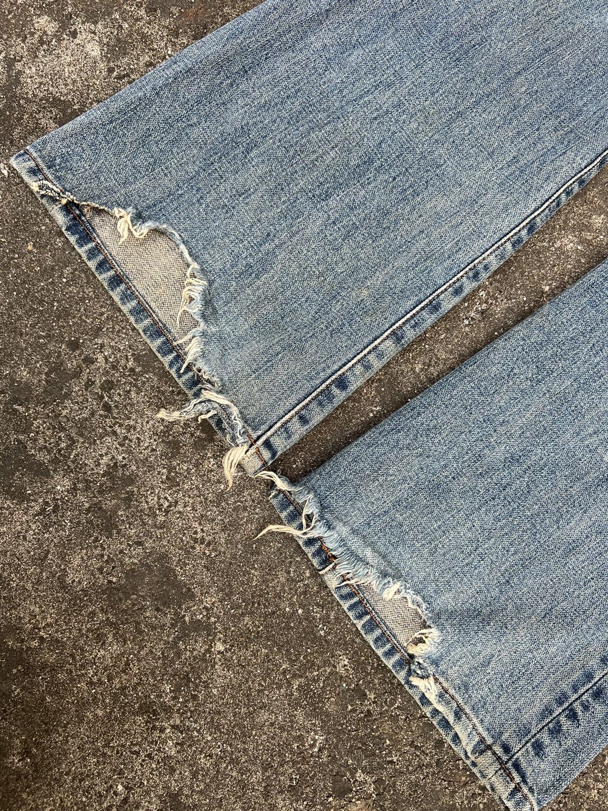 Japanese Brand × Wrangler 💥Flare💥 wrangler Distressed Mud Wash Jeans Size US 30 / EU 46 - 6 Thumbnail