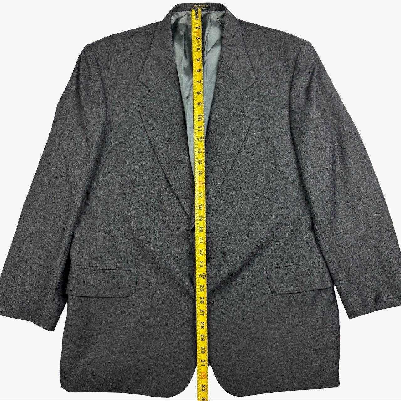 Oscar De La Renta Oscar De La Renta Men's Wool 2-Button Blazer Jacket Gray • 4 Size 46R - 7 Thumbnail