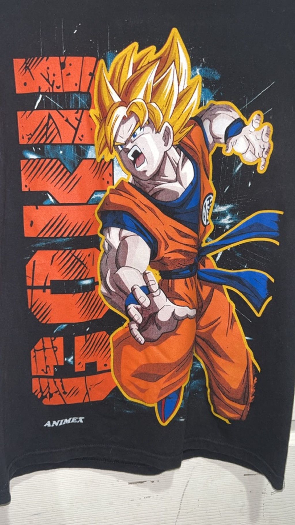 Anime Men's Animex Black Orange Goku Short Sleeve Tee M Size US L / EU 52-54 / 3 - 2 Thumbnail
