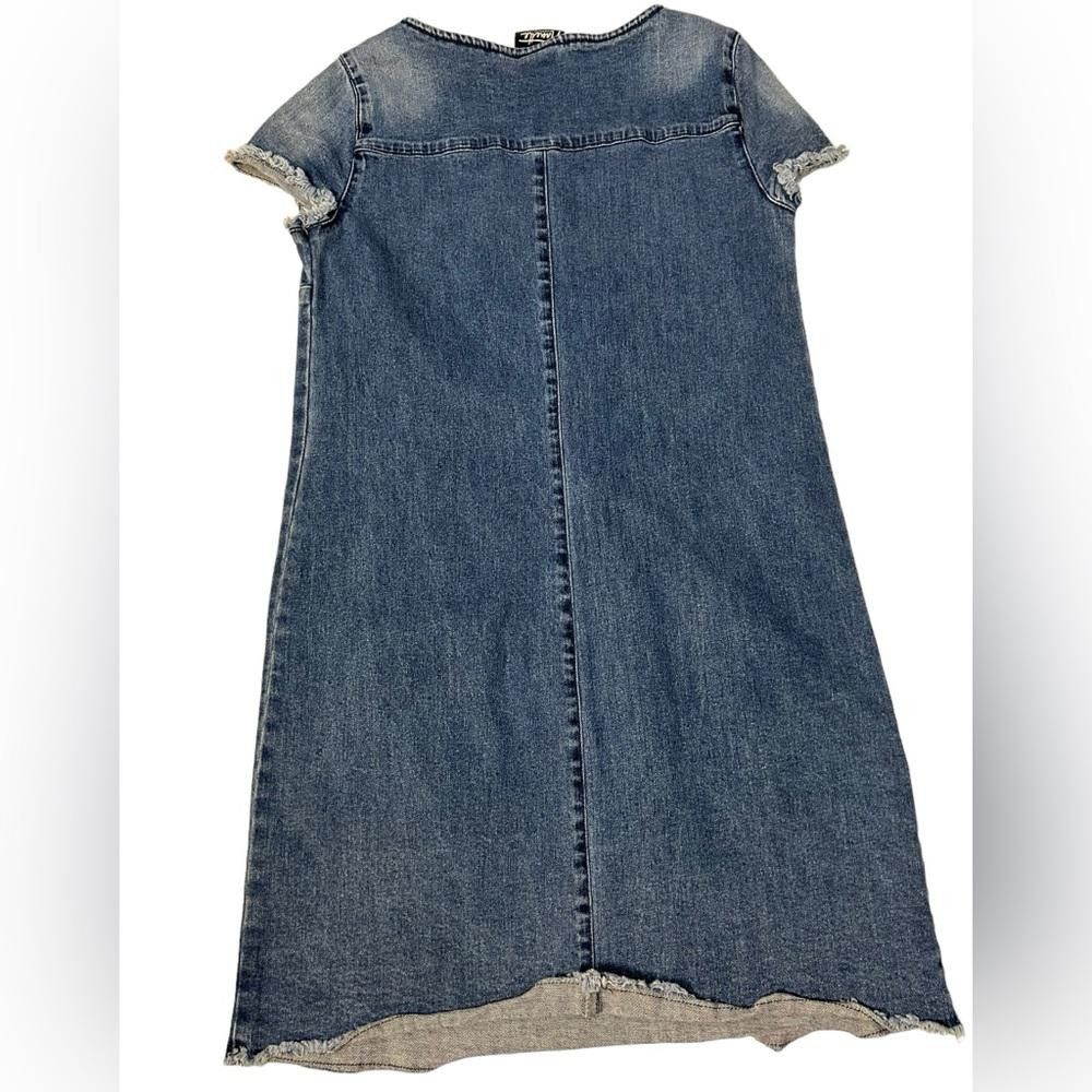 Designer Nanette Lepore l Denim Fringe Dress XS Size XS / US 0-2 / IT 36-38 - 3 Thumbnail