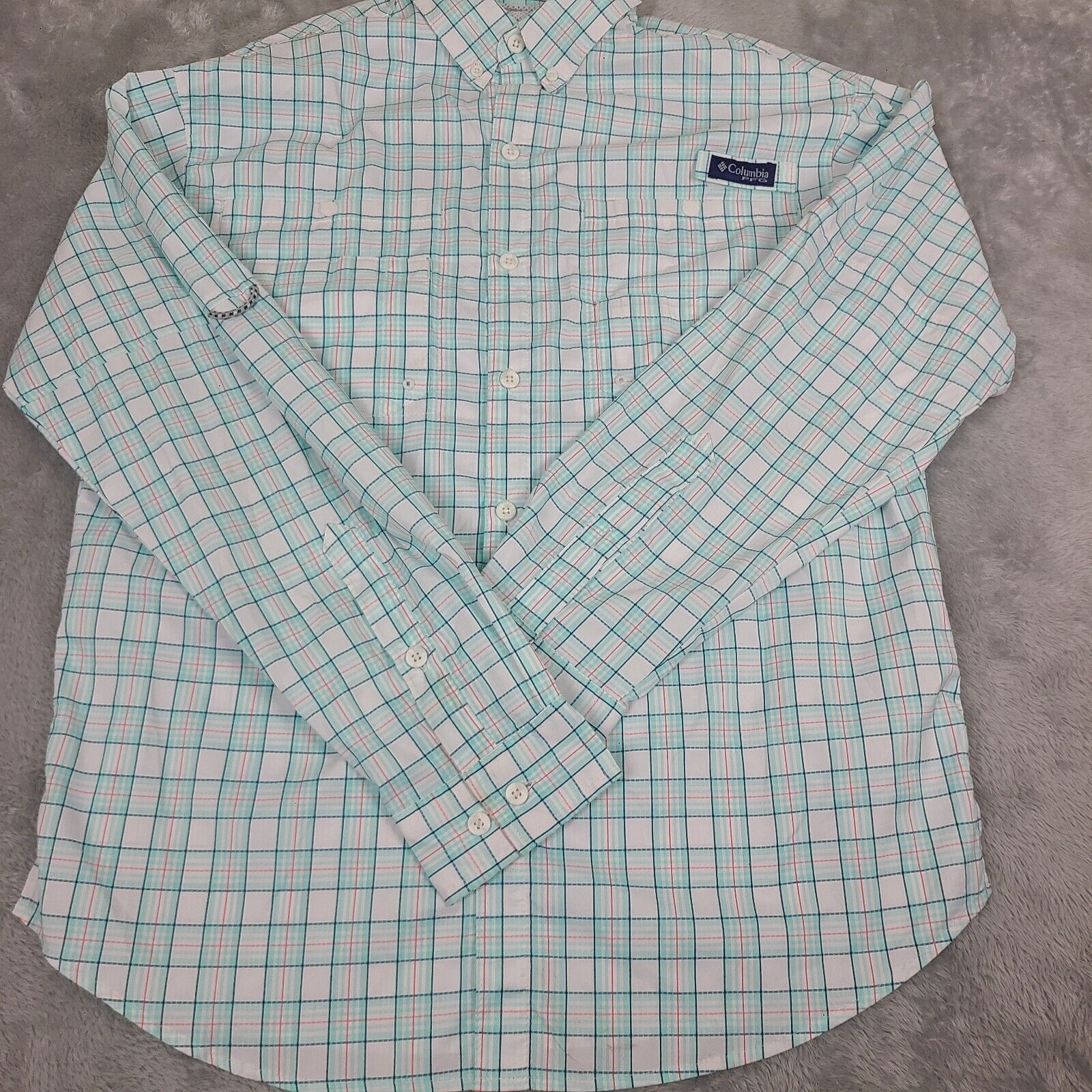Columbia Columbia PFG Vented Shirt Mens M Green Plaid Super Tamiami L Size US M / EU 48-50 / 2 - 1 Thumbnail