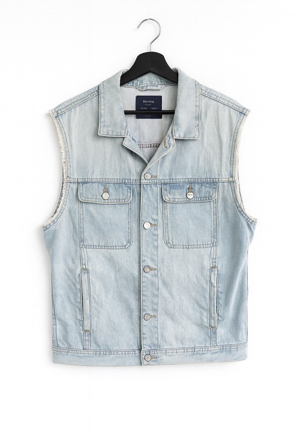 Bershka Bershka Denim Vest Light Wash Sleeveless Jacket Tiger Patch Size US L / EU 52-54 / 3 - 2 Thumbnail