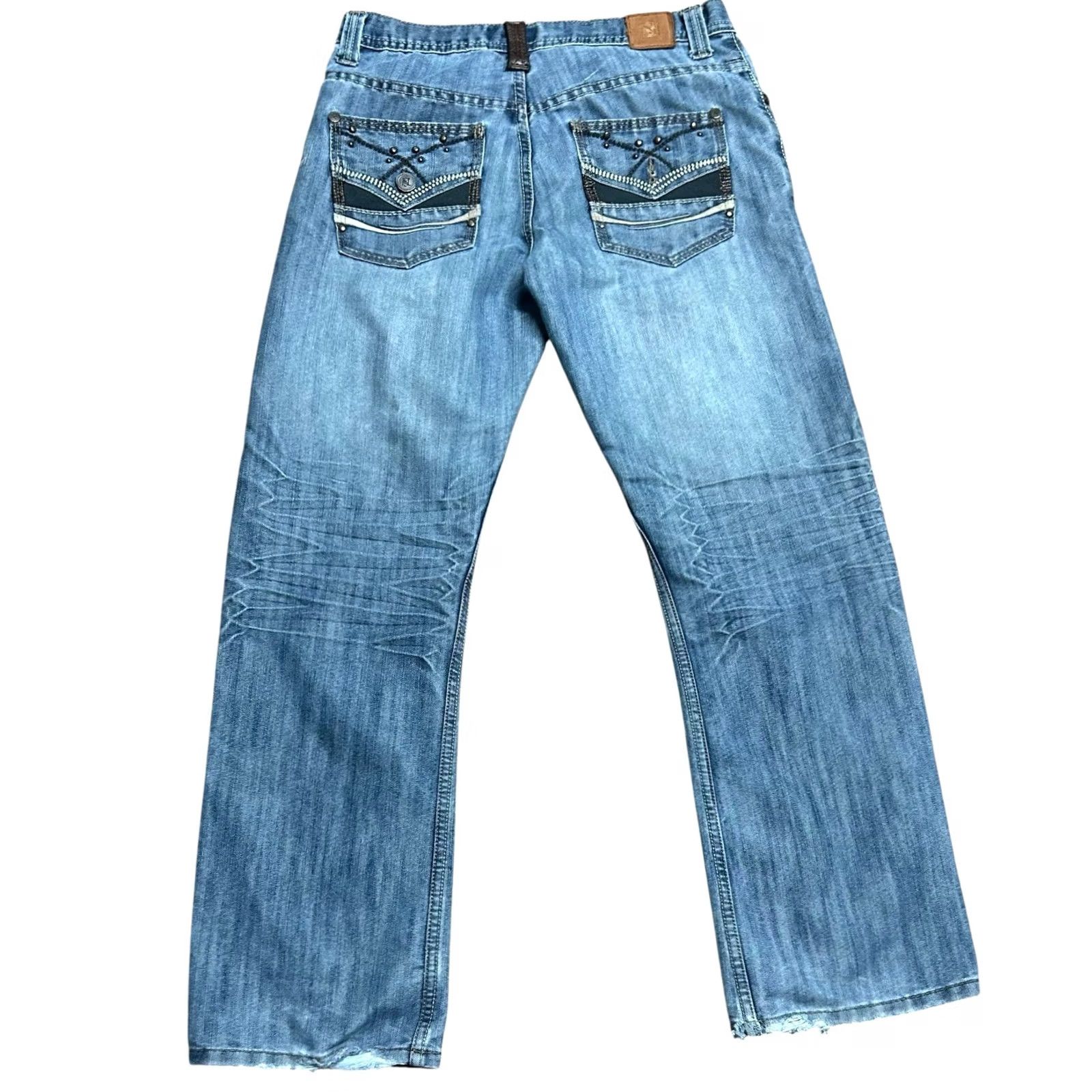 Denime 96 North Fit Slim Straight Jean Pant Sz 16 Blue Denim Vintage Y2K Womens Jeans 90s Size 38" / US 16 / IT 52 - 7 Thumbnail
