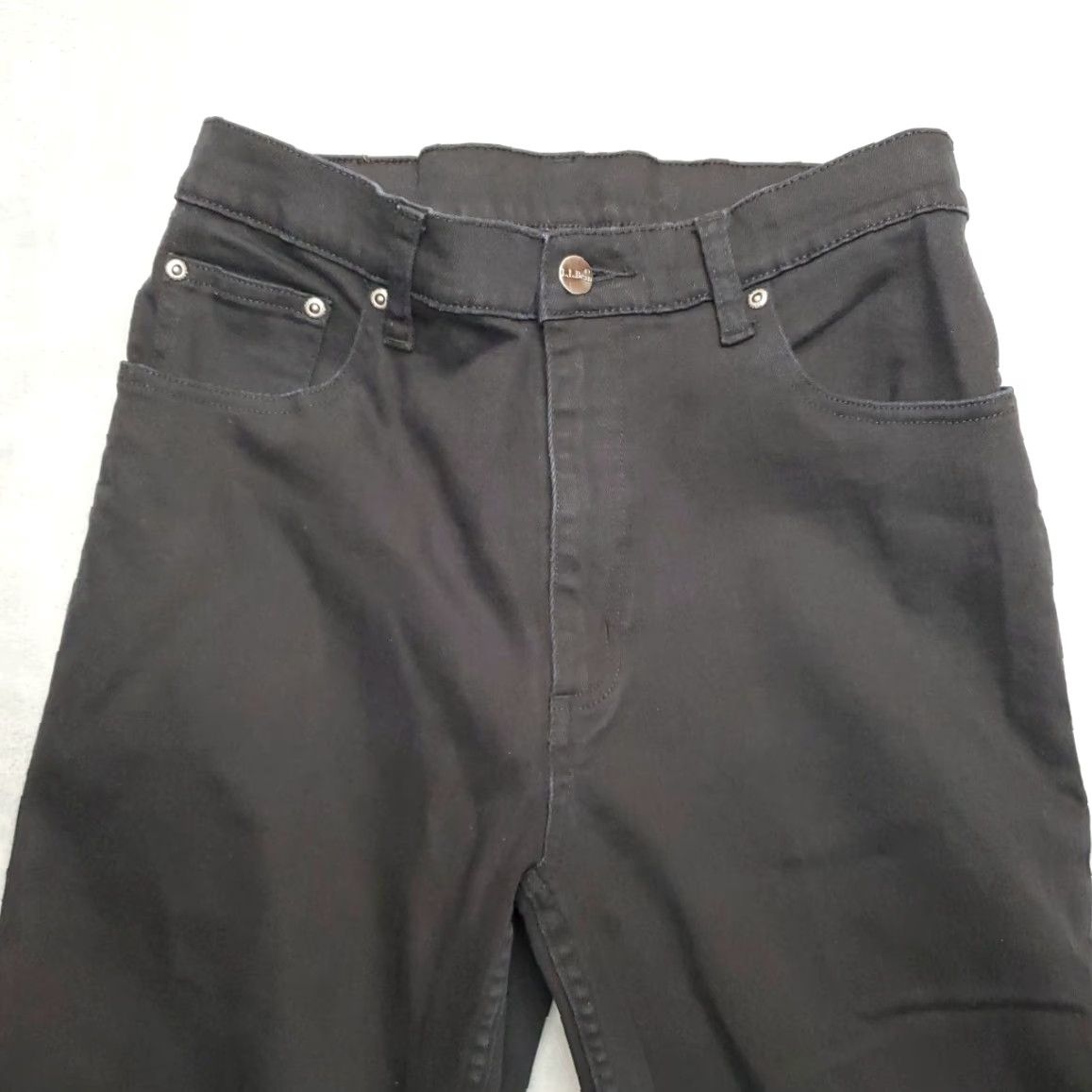 Vintage VTG LL Bean Jeans Womens 10 Tall Black Cotton Blend Relaxed Fit Classic Shirt Size 32" / US 10 / IT 46 - 3 Thumbnail