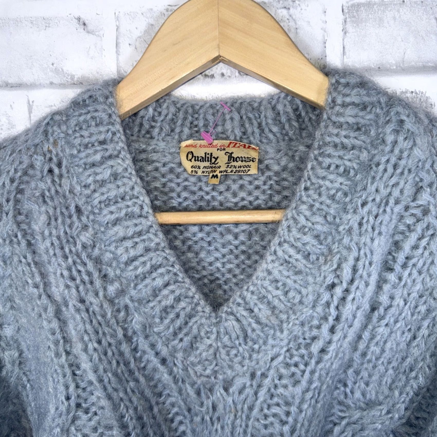 Vintage VINTAGE ITALY Quality House Mohair Wool Blend BLUE KNIT Sweater Womens Size M Size M / US 6-8 / IT 42-44 - 2 Thumbnail