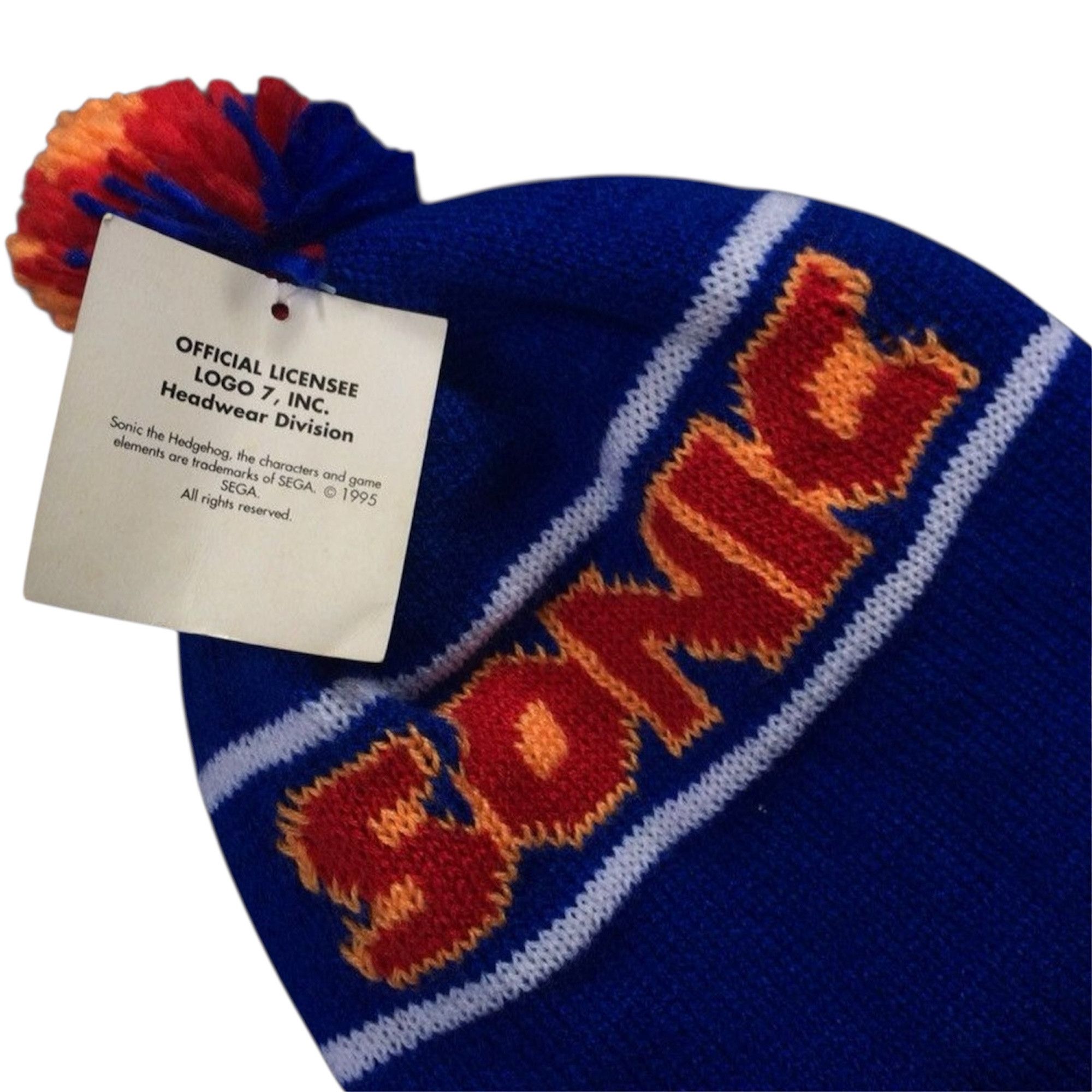 Logo 7 Vintage 90s Sonic The Hedgehog Sega Beanie Size ONE SIZE - 6 Thumbnail