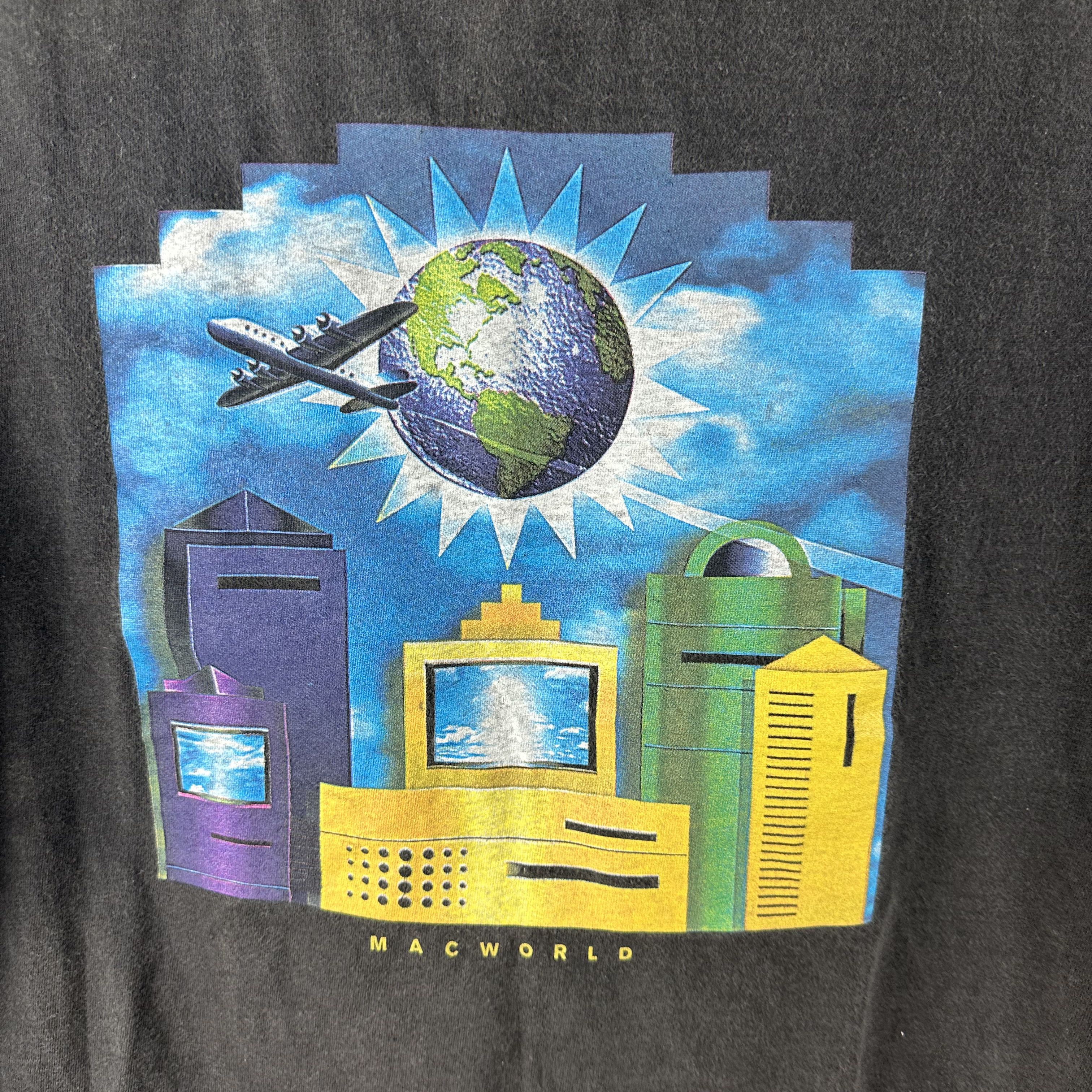 Vintage ​​​​Vintage 90s Apple Computers Macworld Promo T-shirt Size US L / EU 52-54 / 3 - 2 Thumbnail