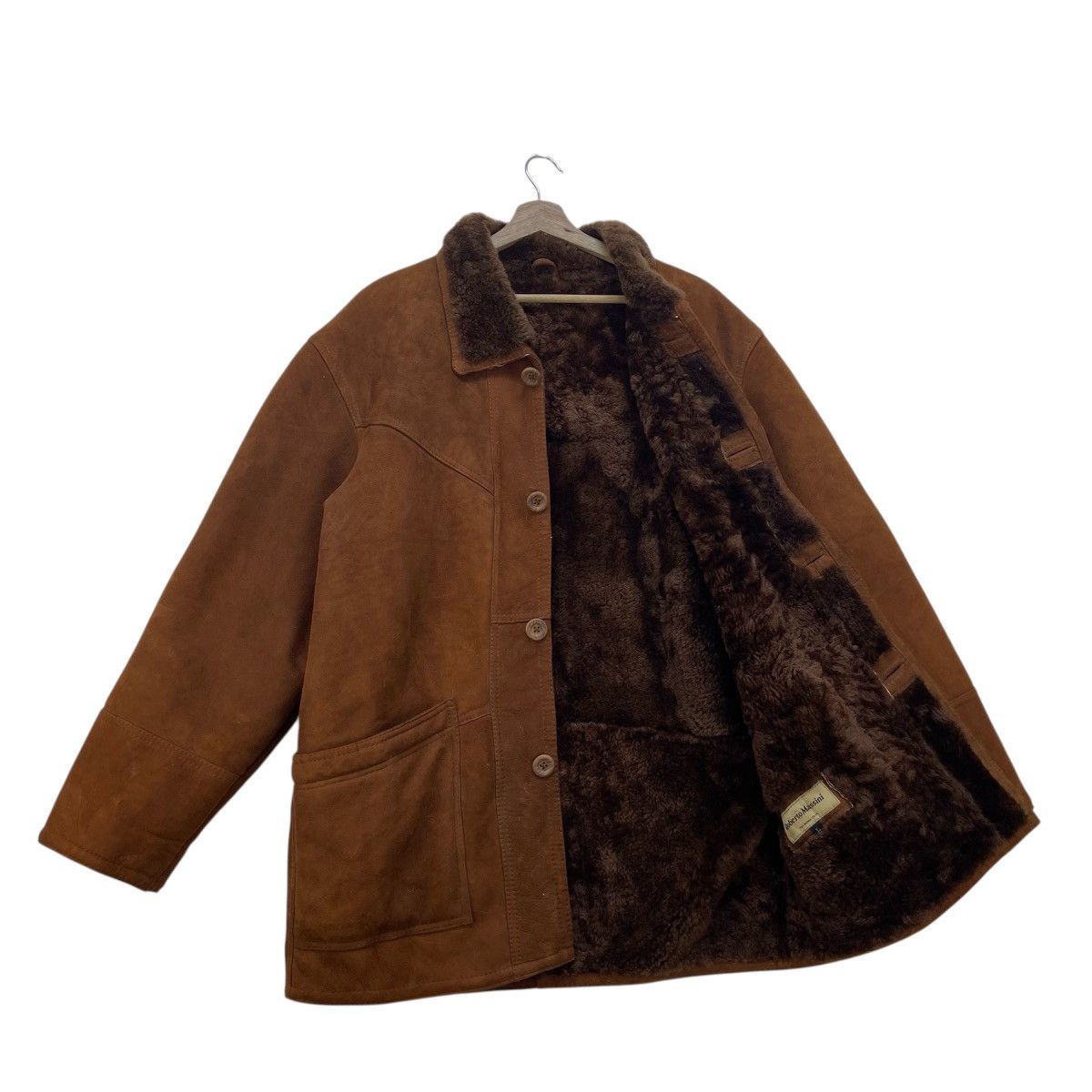 Genuine Leather Vintage Roberto Massini Too Shokai Sheepskin Sherling Coat Size US M / EU 48-50 / 2 - 3 Thumbnail
