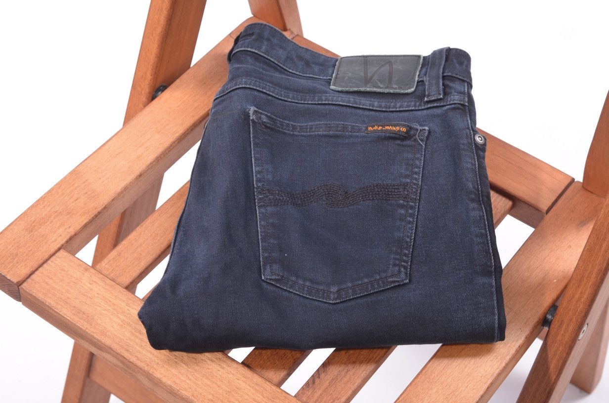 Denime Nudie Jeans Skinny Lin Black Black jeans size W 33 Size US 33 - 1 Thumbnail