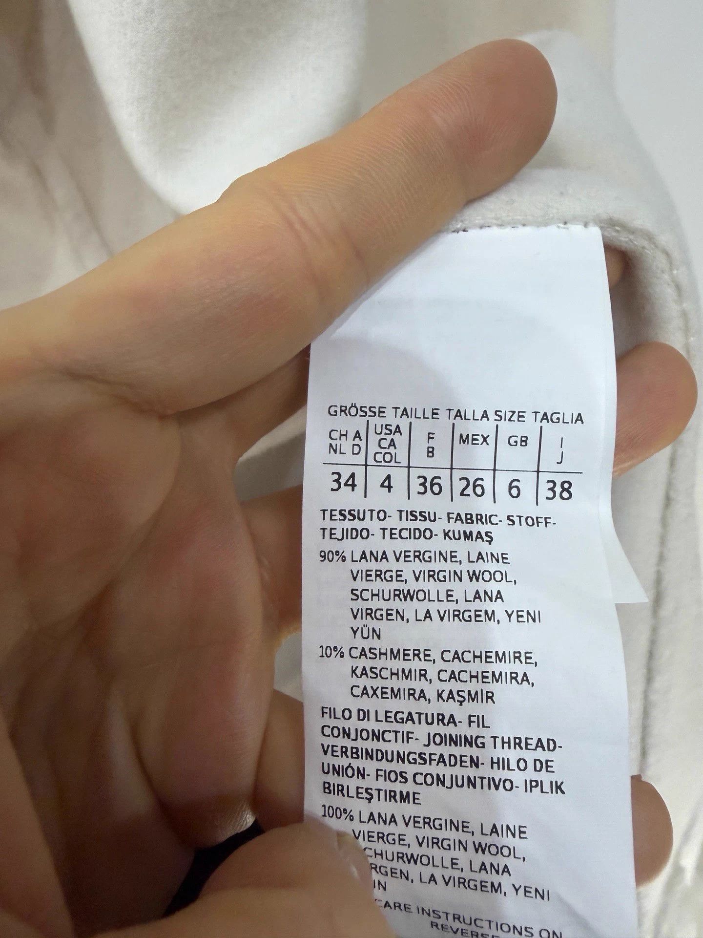 Max Mara Maxmara Cream Button-Detail Wool Coat FR36 98 New Size S / US 4 / IT 40 - 5 Thumbnail