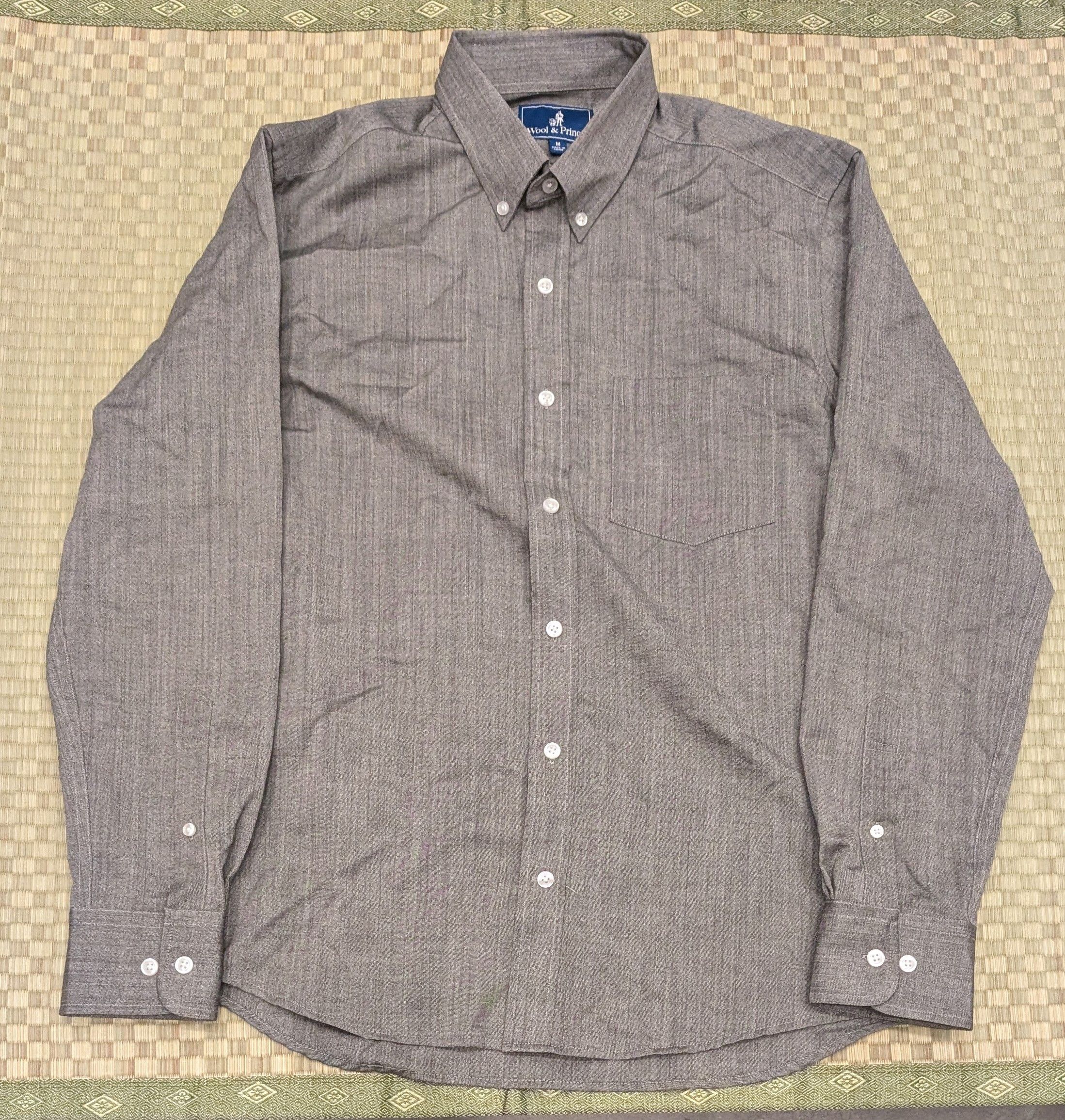 Wool&Prince Wool & Prince 100% Worsted Wool Button Up Oxford Shirt Size US M / EU 48-50 / 2 - 1 Thumbnail
