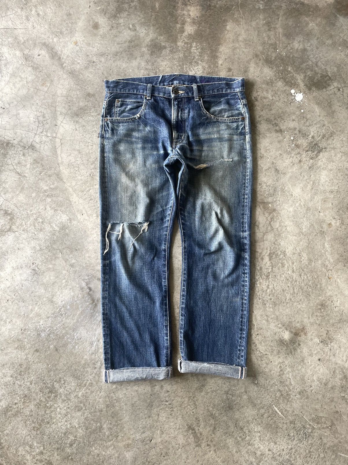 If Six Was Nine Kobi Collect Selvedge Distressed Jeans Style