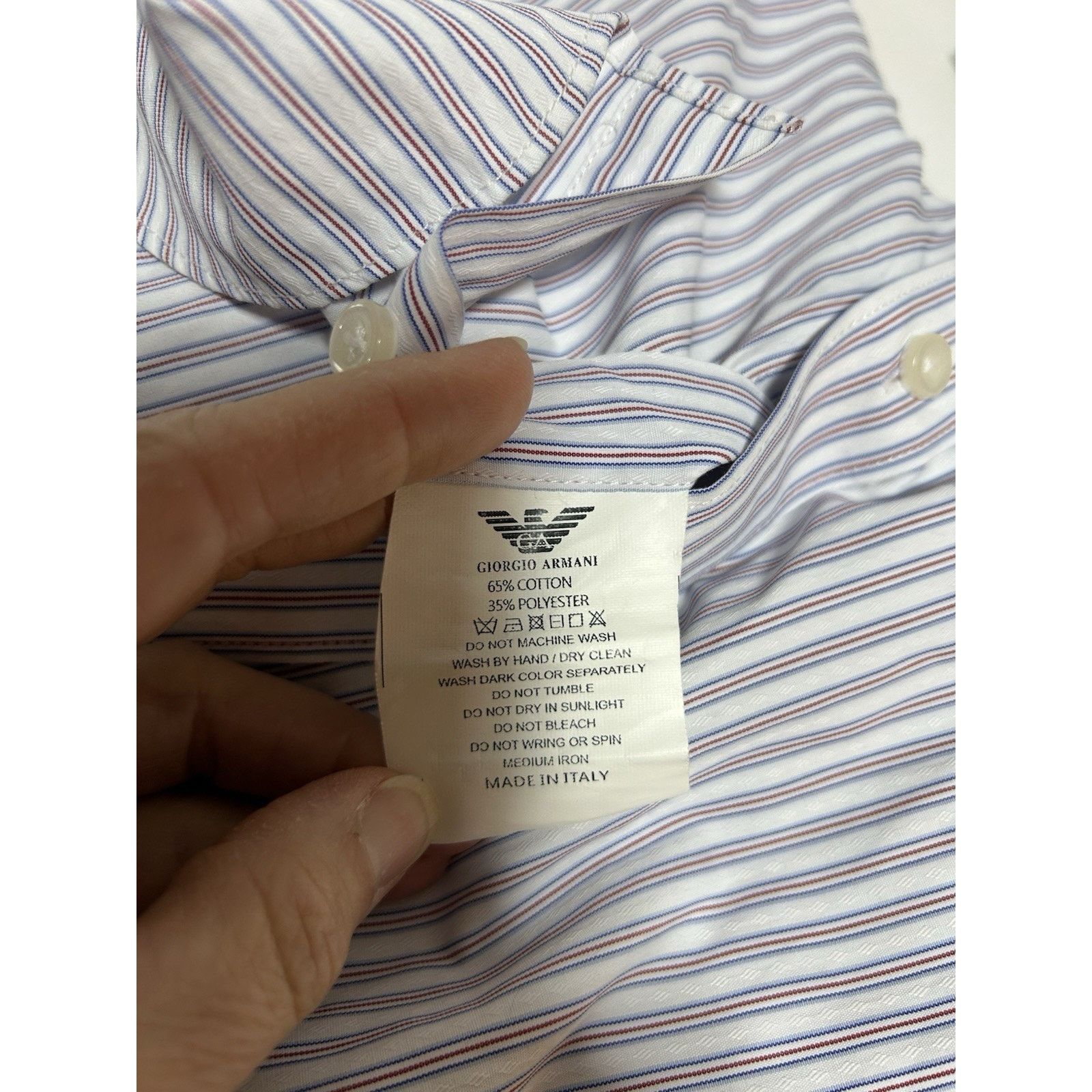 Giorgio Armani Giorgio Armani Mens 17 42 Lt Weight Dress Button Pocket Size US L / EU 52-54 / 3 - 12 Thumbnail