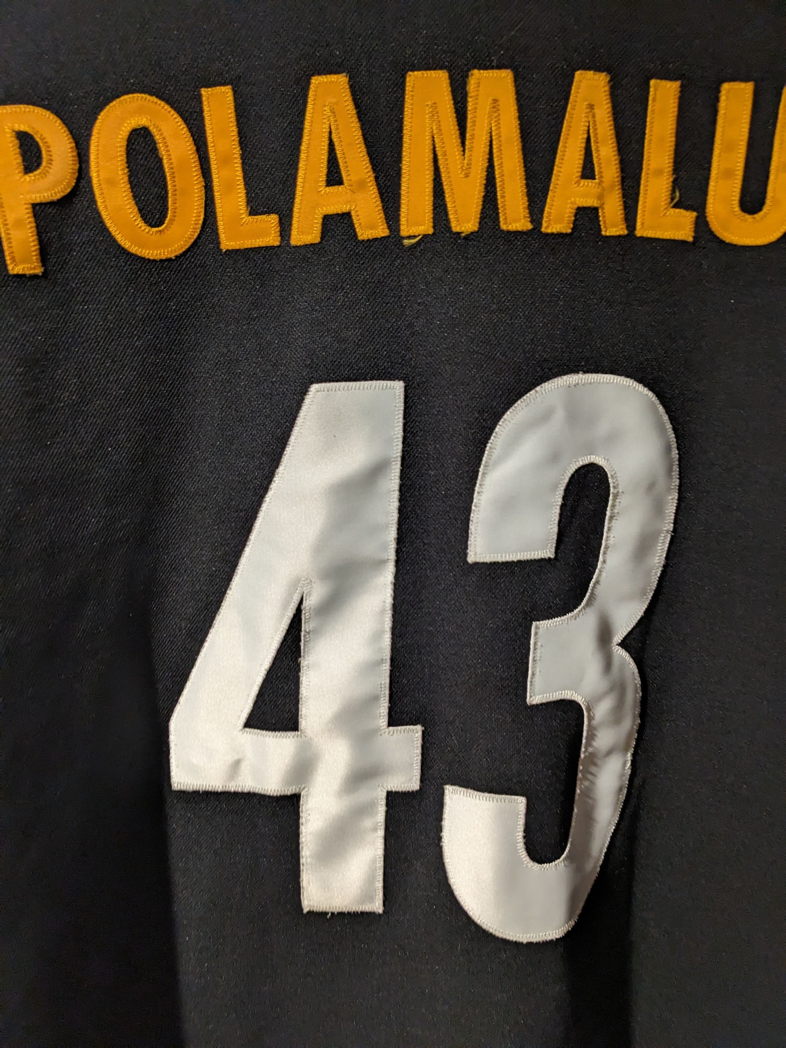 NFL × Vintage Vintage Y2K Pittsburgh Steelers Polamalu NFL Jersey Size US XL / EU 56 / 4 - 2 Thumbnail