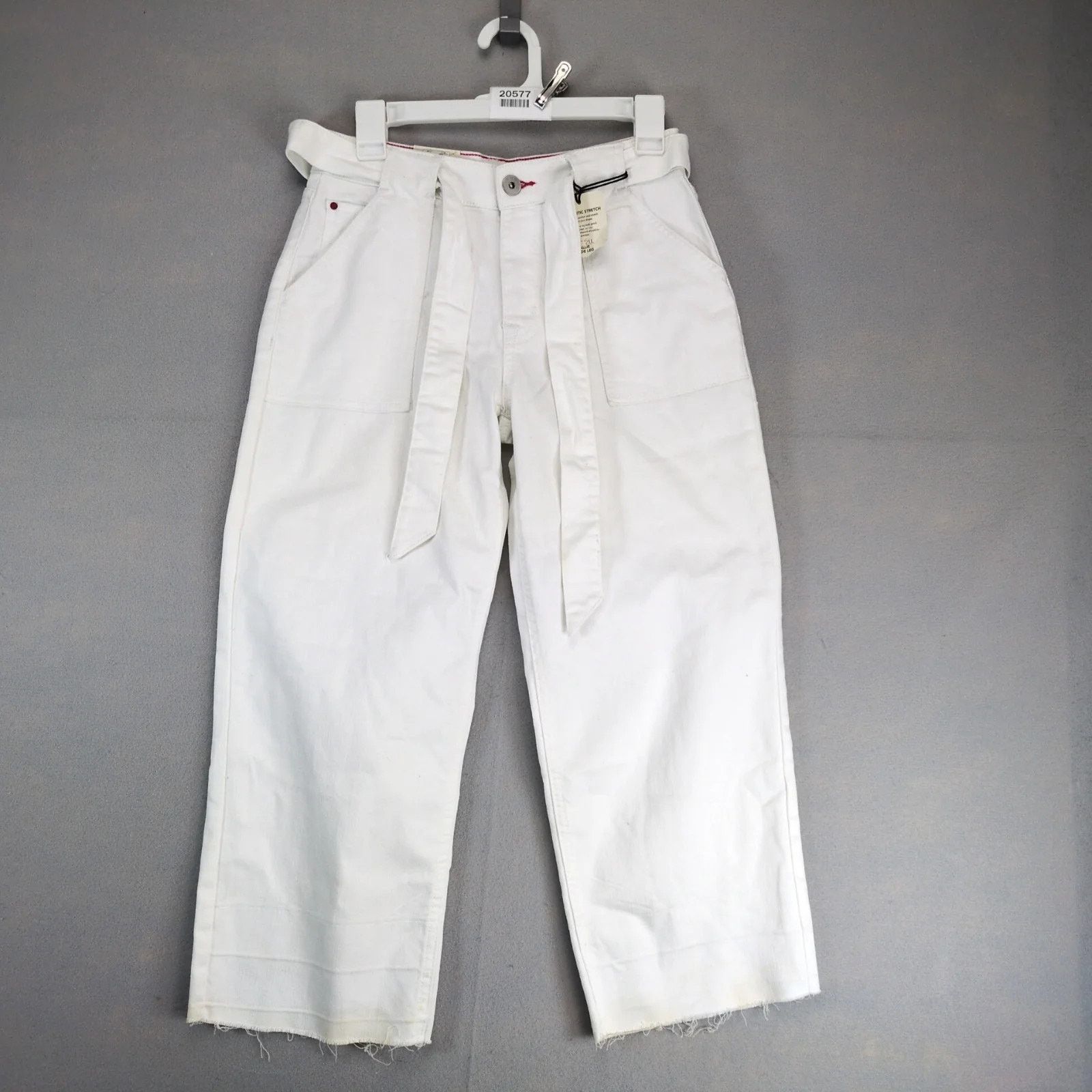 Other EV1 Allie Wide Leg White Jeans Women's 2 Cropped 27x23" Size 26" / US 2 / IT 38 - 1 Thumbnail