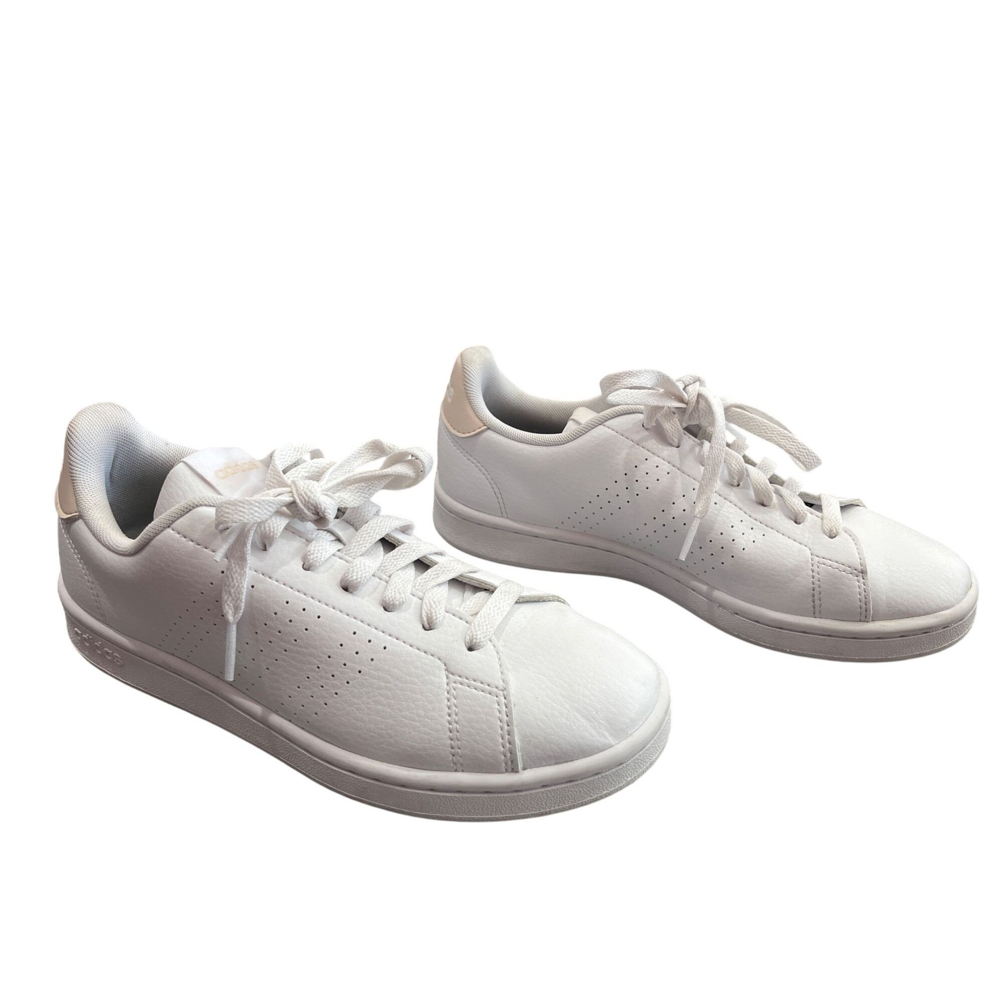 Adidas Adidas Mens White Sneakers Size 7.5 SKU 8939 Size US 7.5 / EU 40-41 - 4 Thumbnail