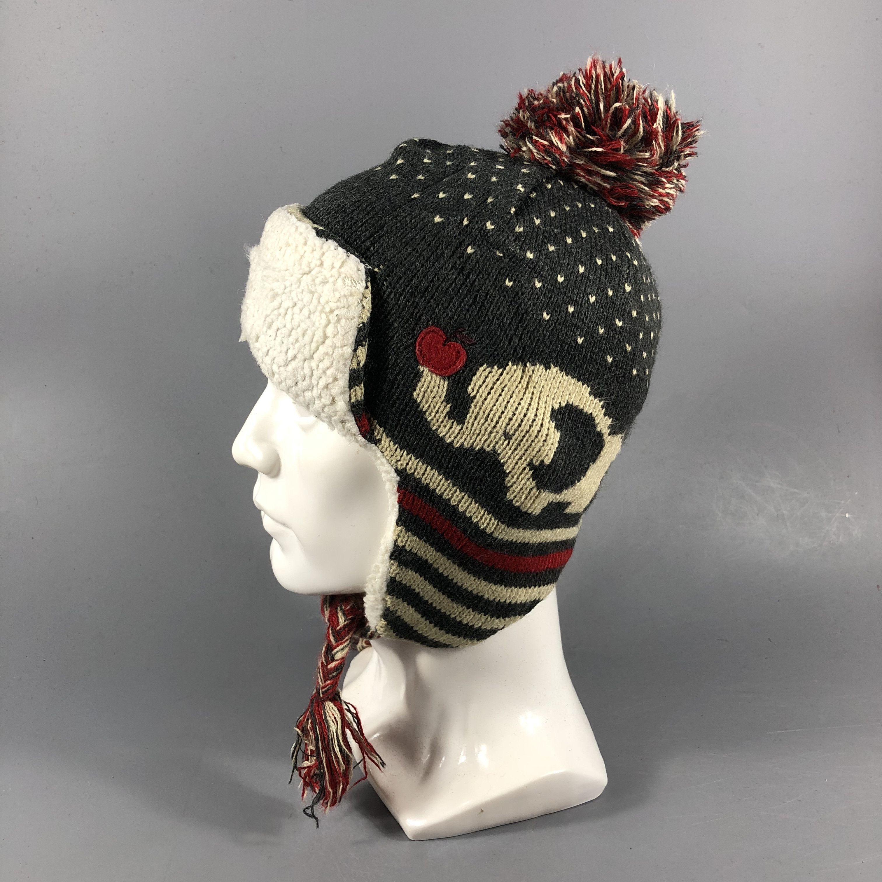 Vintage Ushanka Earflap Bobble Beanie Snowcap Snow Hat B1046 Size ONE SIZE - 1 Thumbnail